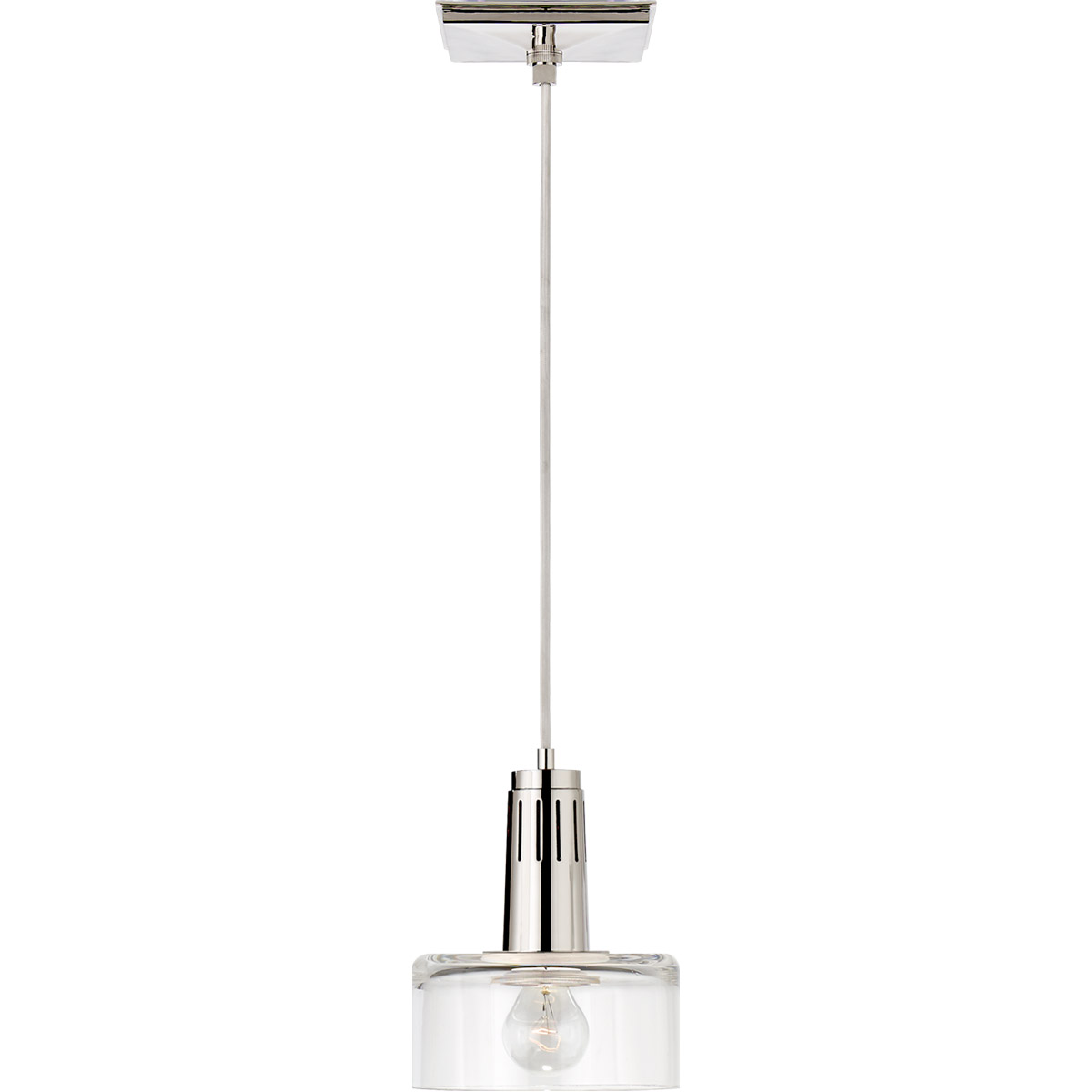 Thomas O'Brien Iris 1 Light 7.5 inch Polished Nickel Pendant Ceiling Light