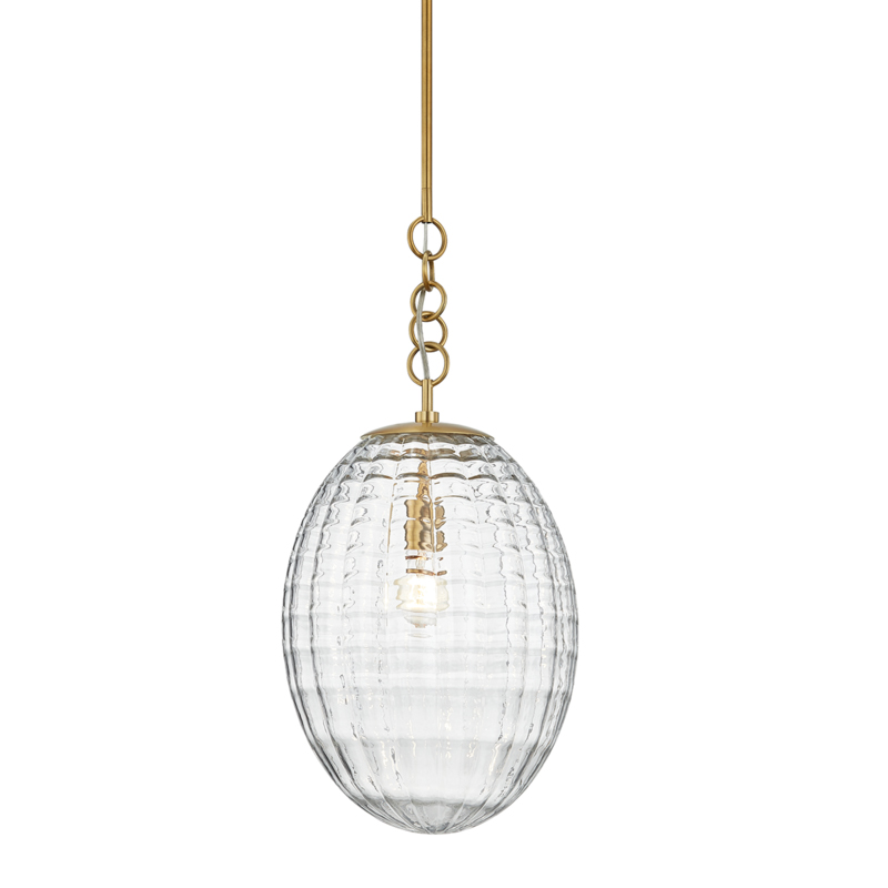 Venice 1 Light 12 inch Aged Brass Pendant Ceiling Light