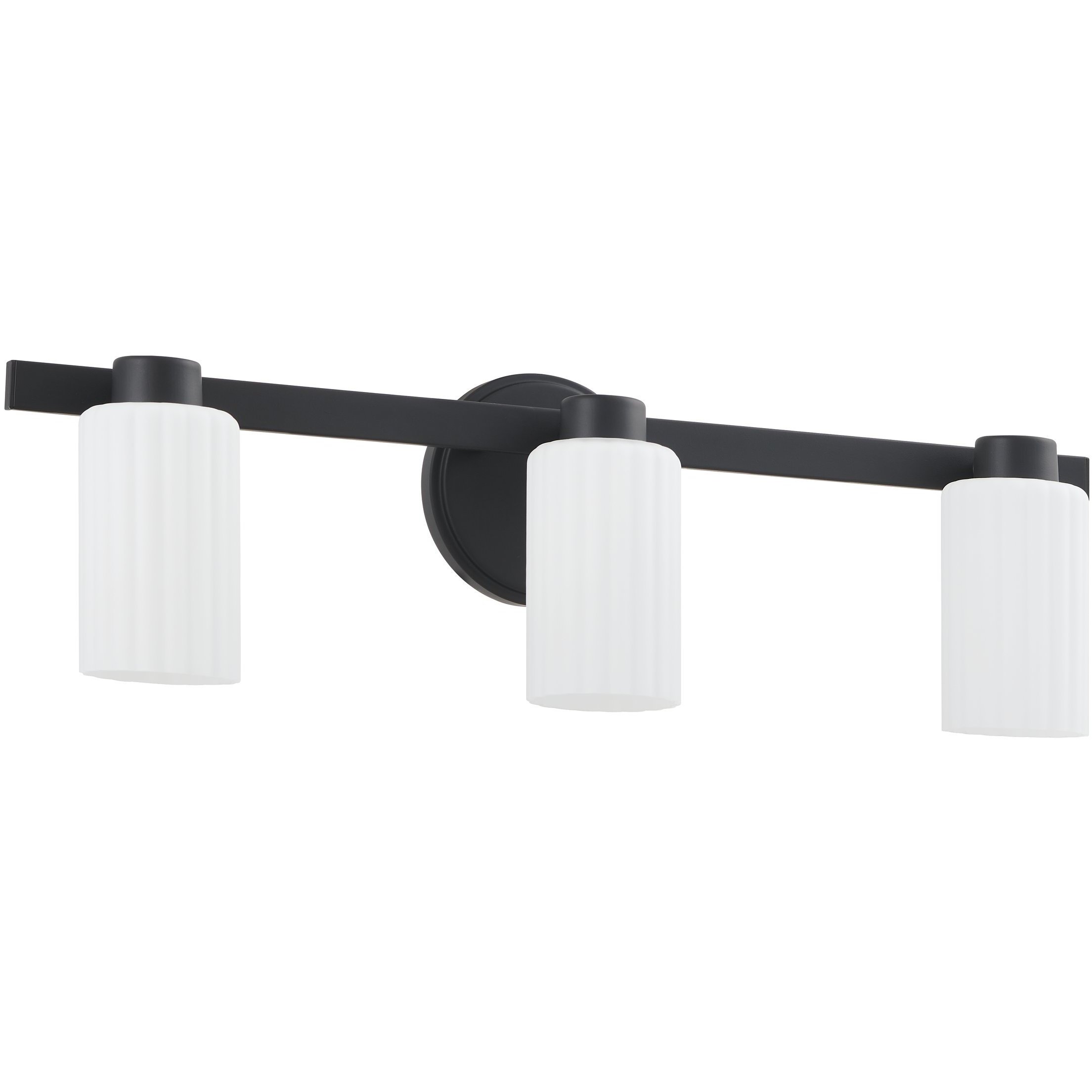 Bedminster 3 Light 24 inch Matte Black Vanity Light Wall Light
