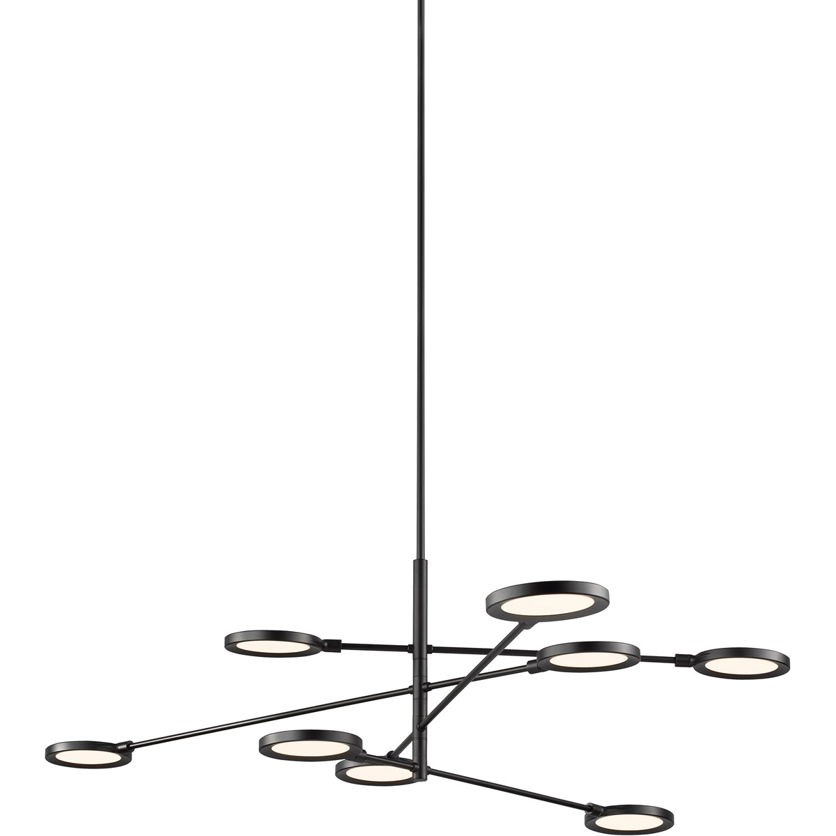 Spectica LED 52.9 inch Matte Black Linear Chandelier Ceiling Light in LED 90 CRI 3000K 277V, Integrated LED