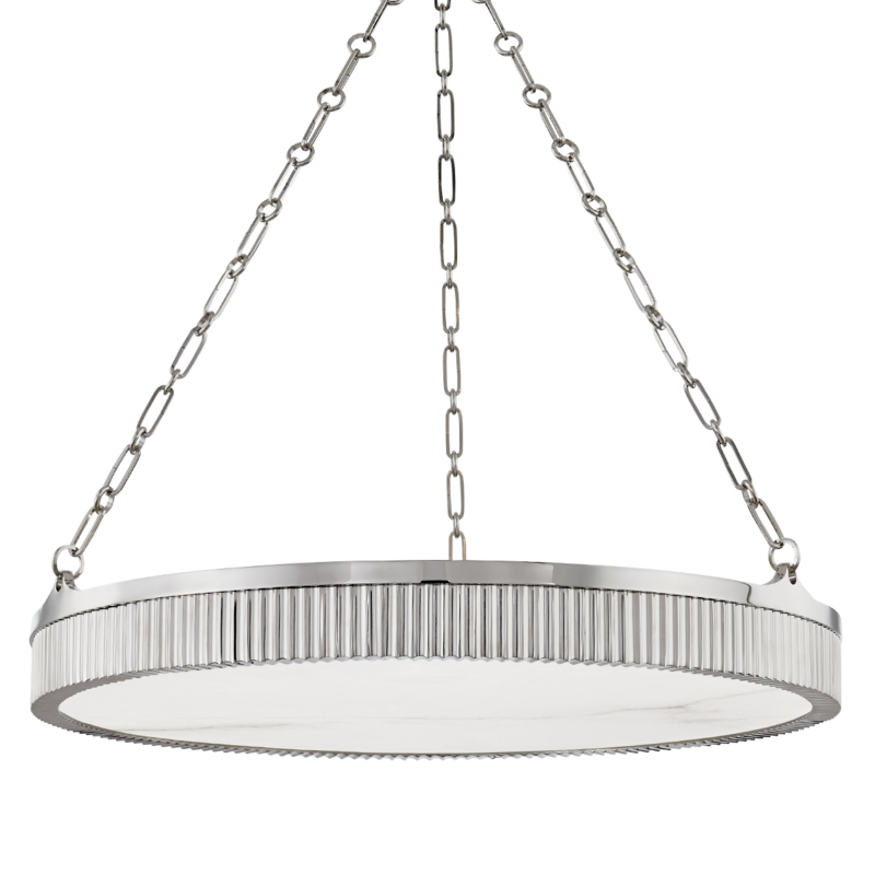 Lynden LED 30 inch Polished Nickel Chandelier Ceiling Light
