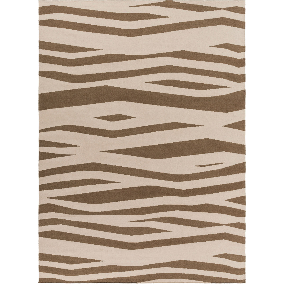 Frontier 66 X 42 inch Dark Brown, Khaki Rug