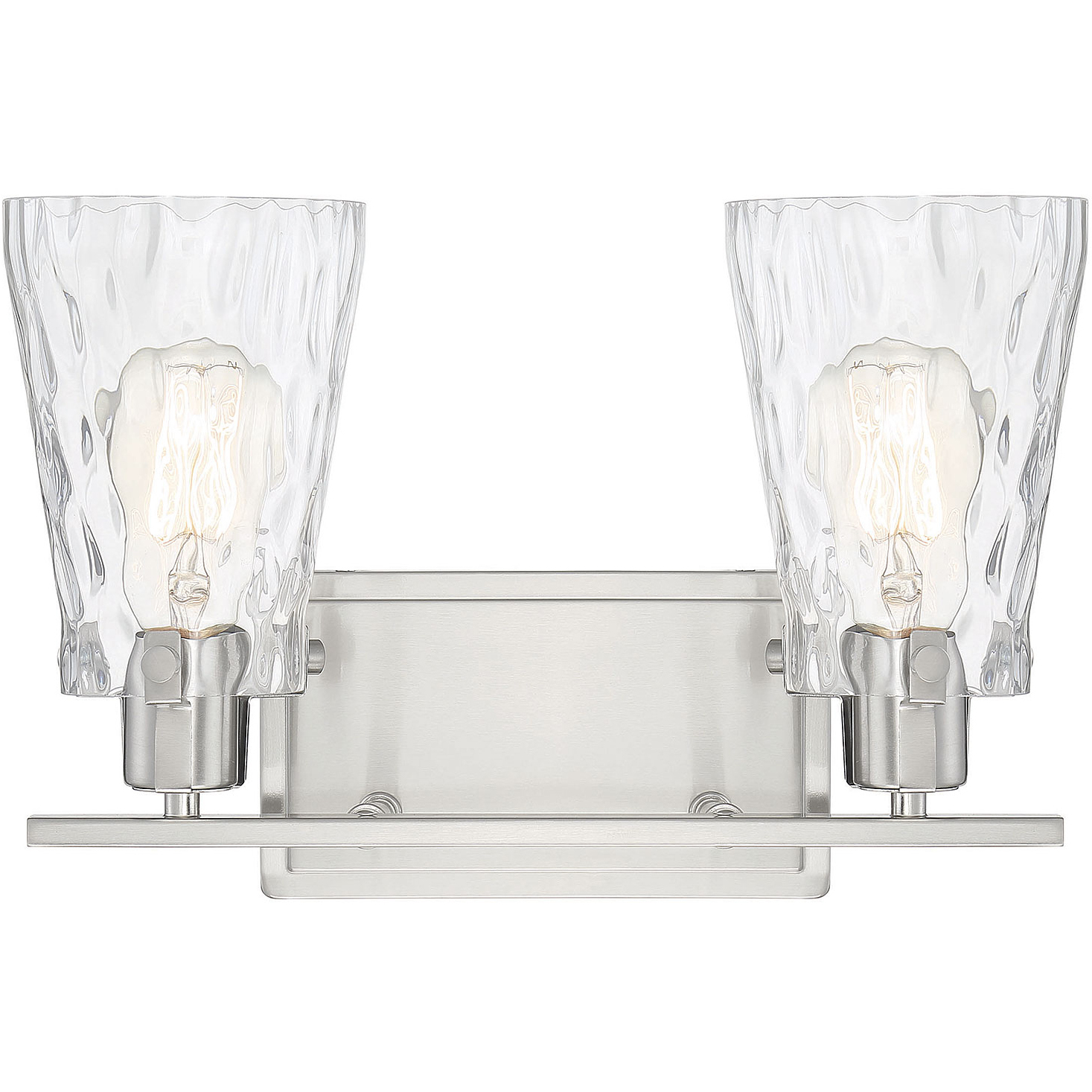 Vaughan 2 Light 14.25 inch Satin Nickel Bathroom Vanity Light Wall Light