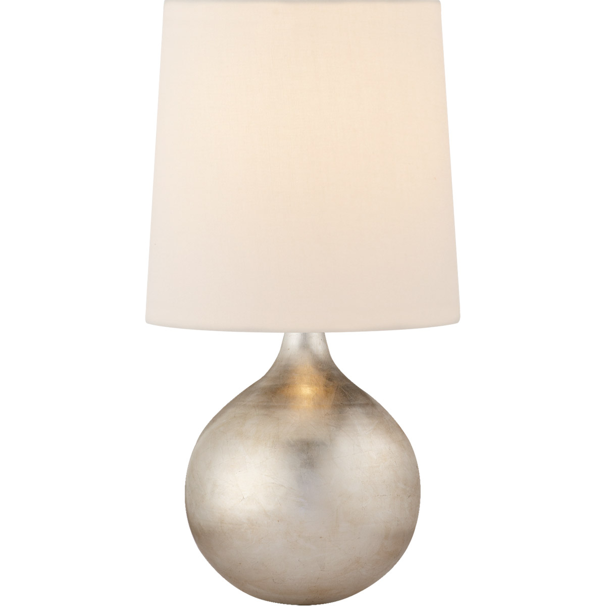 AERIN Warren 13.25 inch 60 watt Burnished Silver Leaf Table Lamp Portable Light