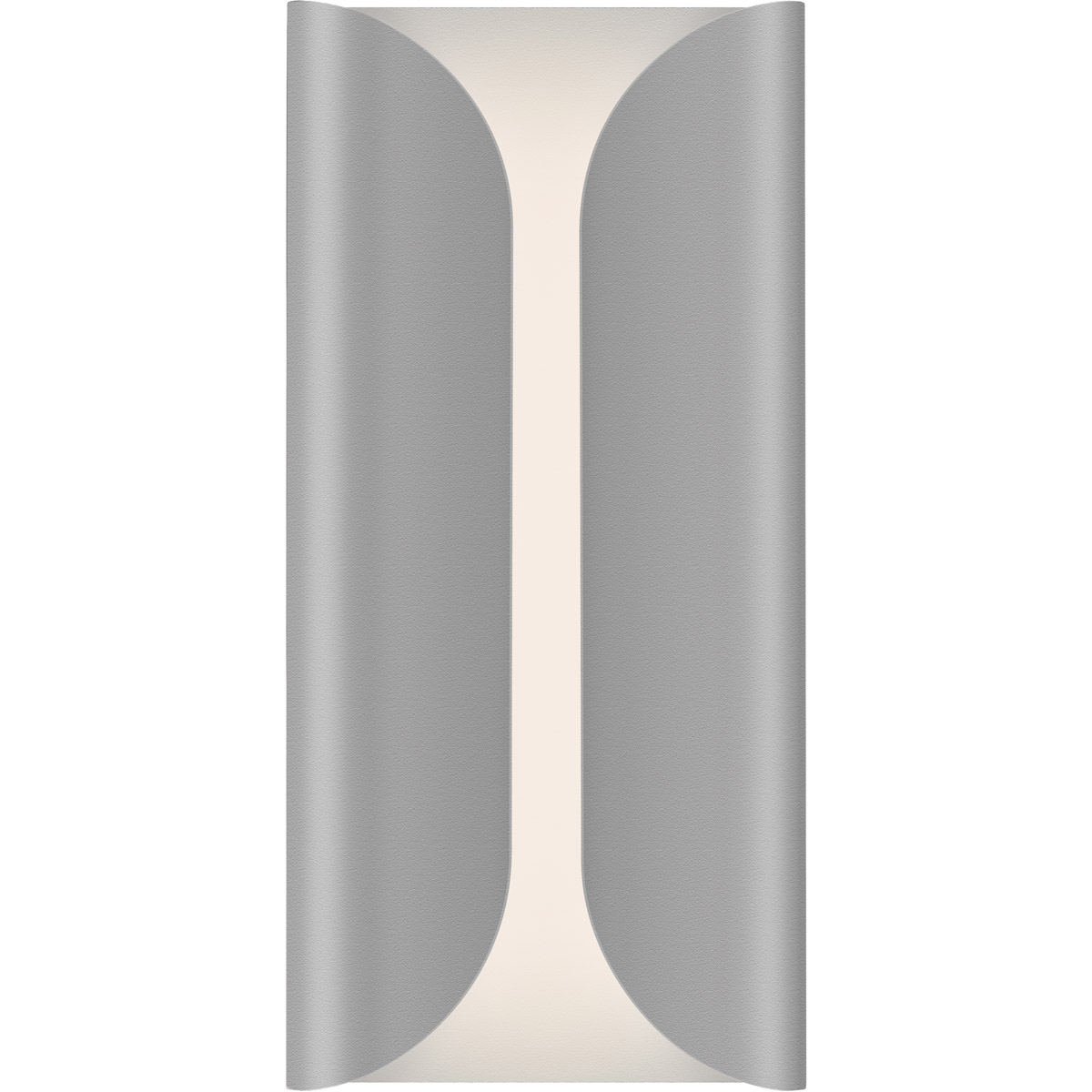 Folds LED 14 inch Textured Gray Indoor-Outdoor Sconce, Inside-Out