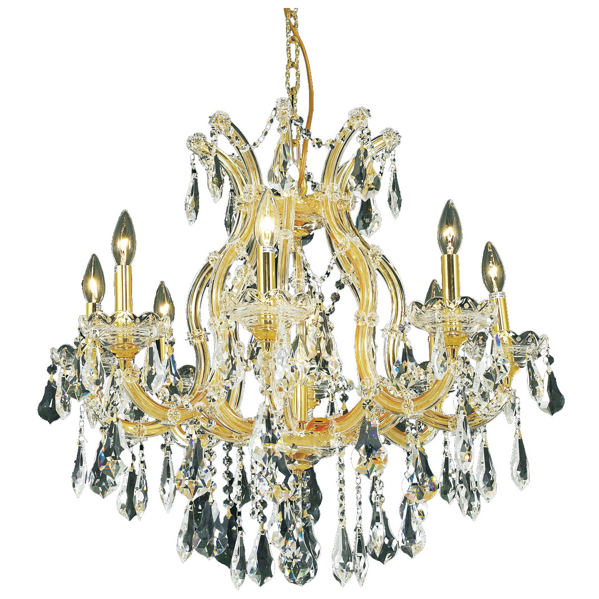 Maria Theresa 9 Light 26 inch Gold Dining Chandelier Ceiling Light in Clear