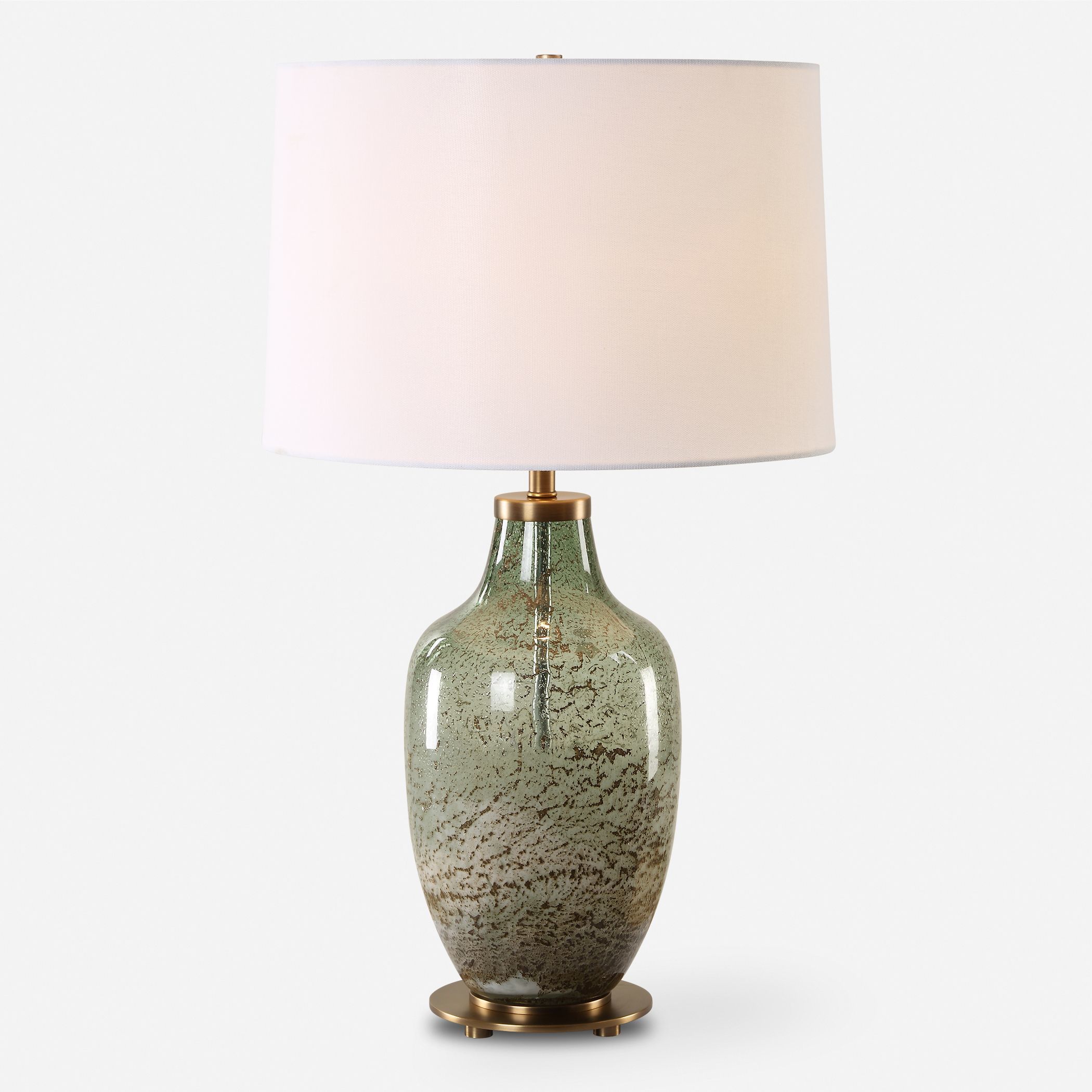 Chianti 27.5 inch 150 watt Olive Green and Antique Brass Table Lamp Portable Light