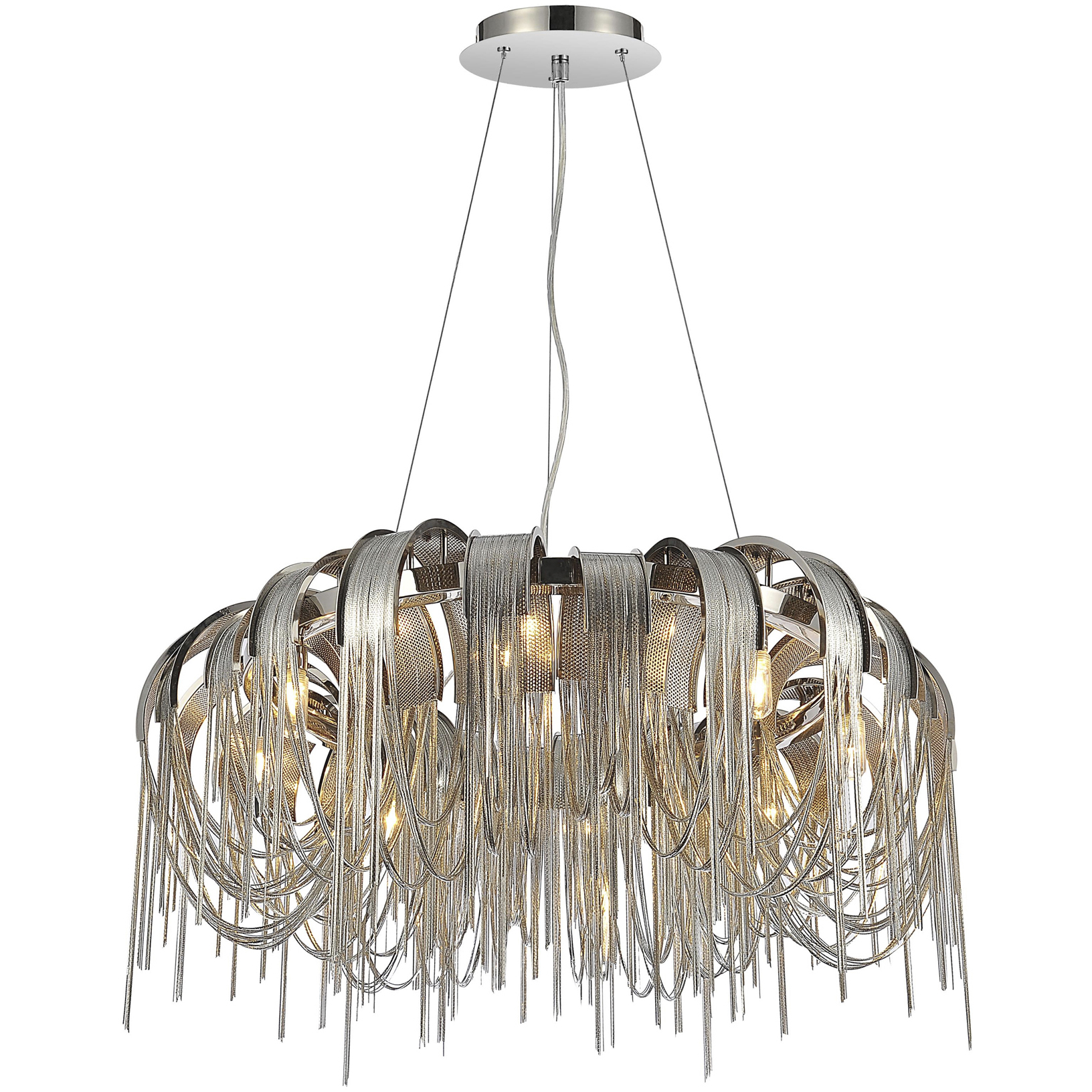 Shirley 8 Light 32 inch Chrome Down Chandelier Ceiling Light
