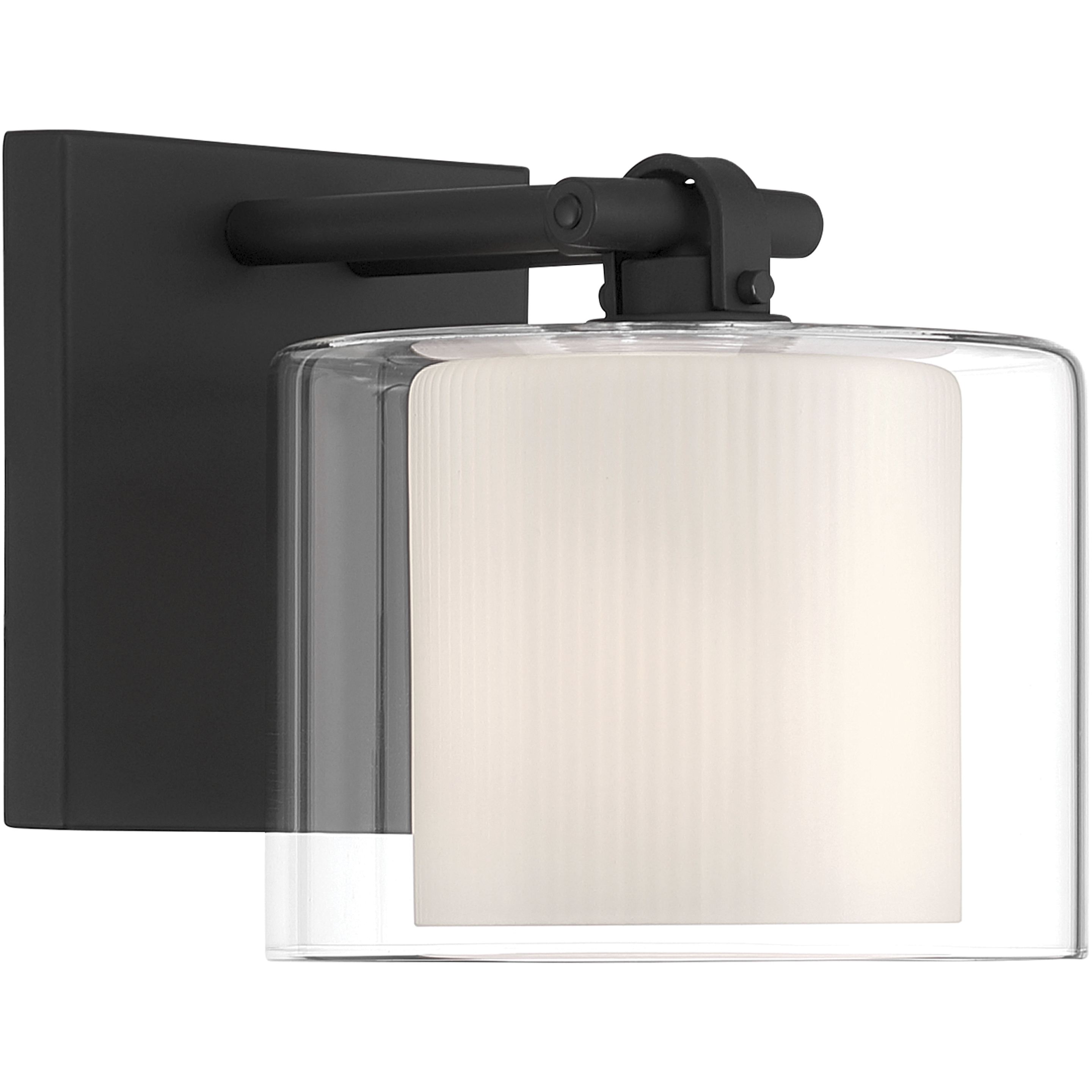 Seville 1 Light 6 inch Dark Matte Black Bath Sconce Wall Light