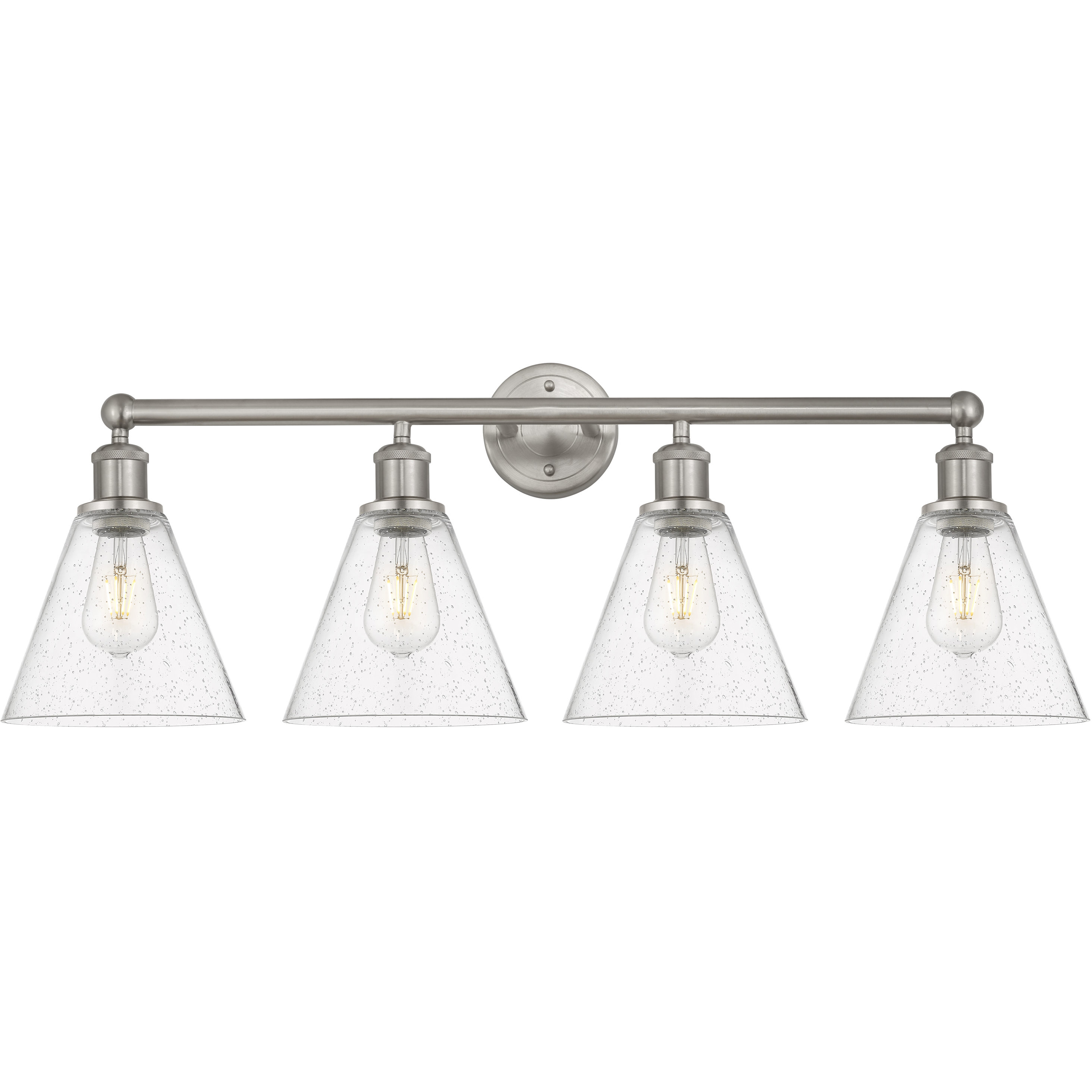 Berkshire 4 Light 35 inch Satin Nickel Bath Vanity Light Wall Light in Seedy