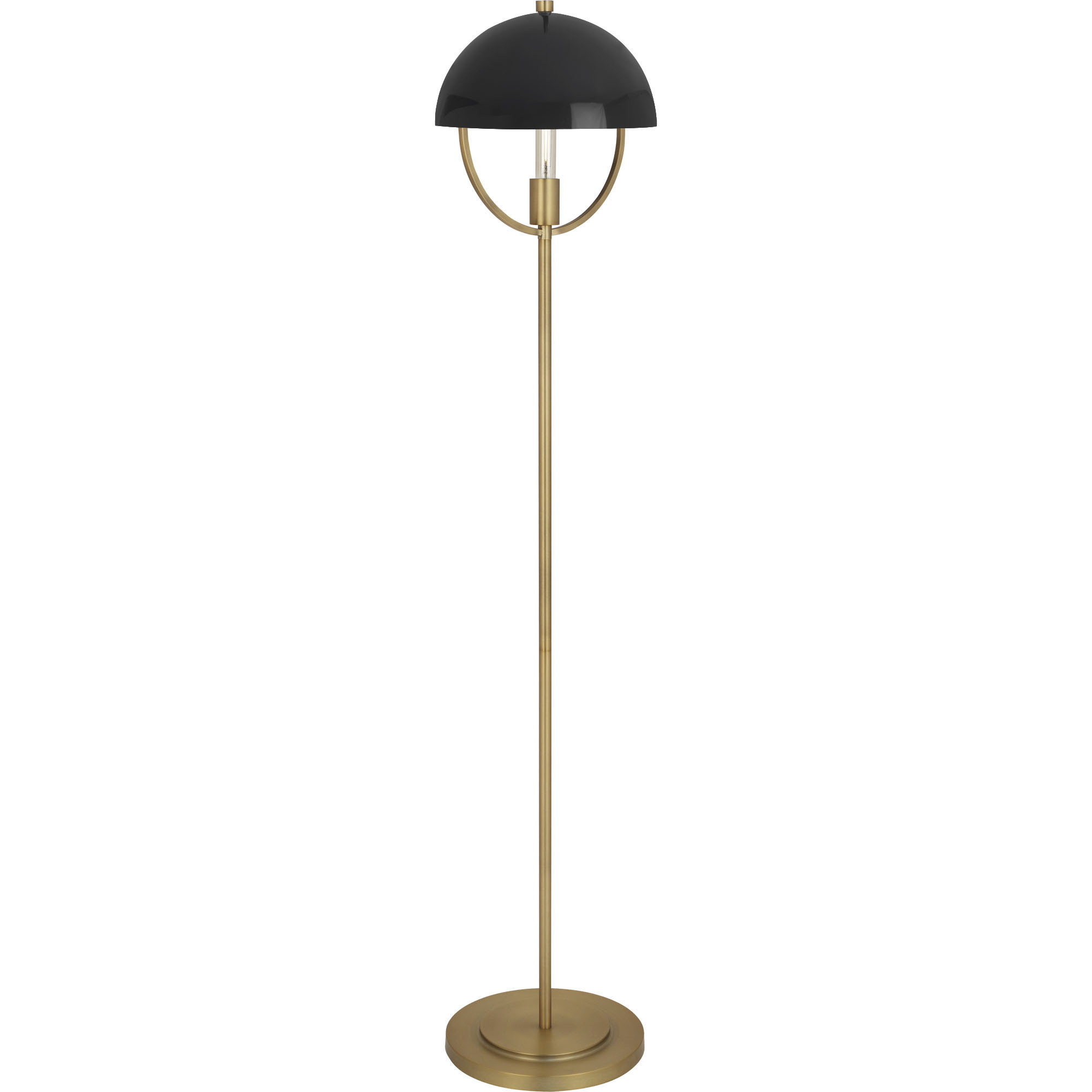 Mavisten Edition Copernica 62 inch 75 watt Lacquered Burnished Brass with Brass Floor Lamp Portable Light in Piano Black