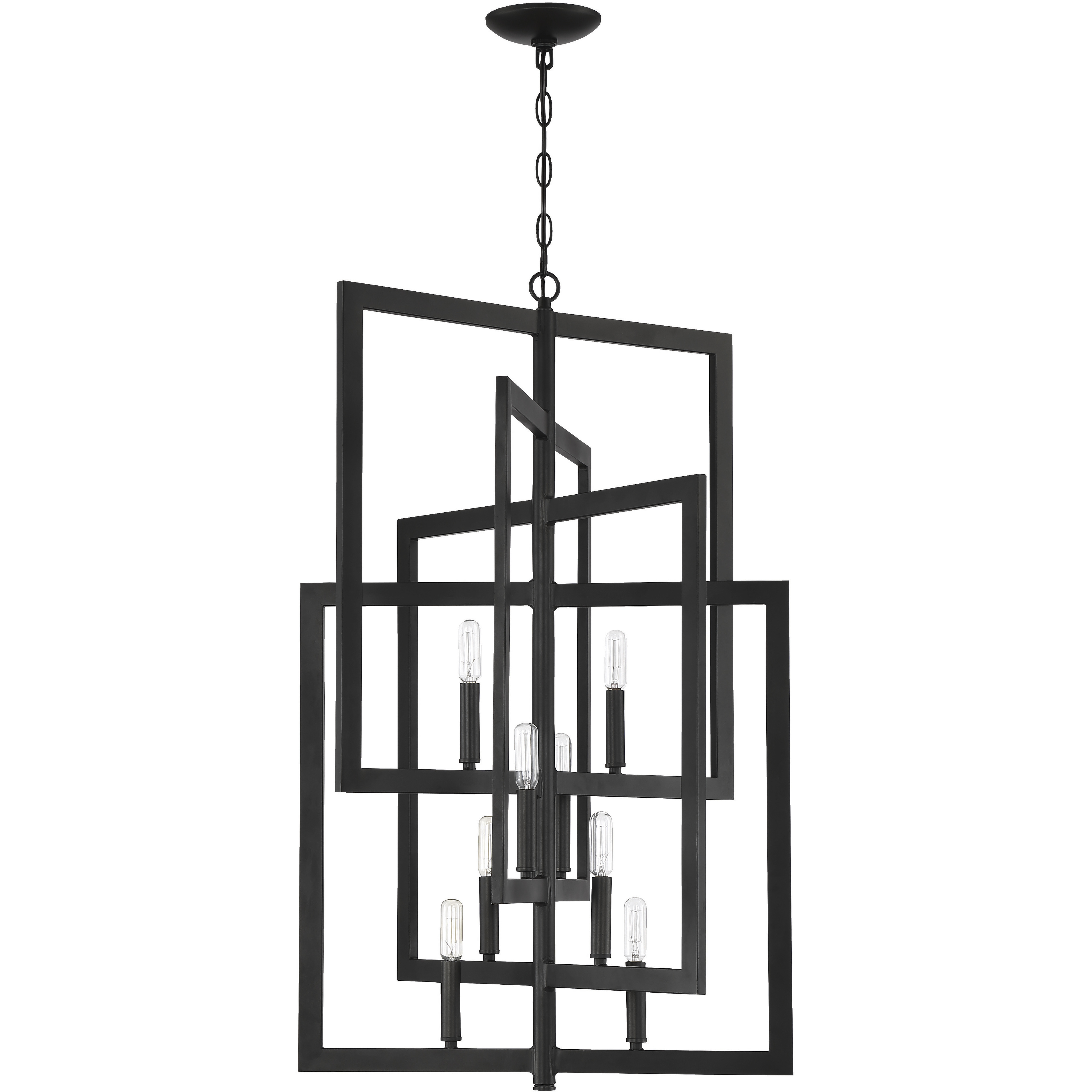 Portrait 8 Light 21 inch Espresso Foyer Light Ceiling Light
