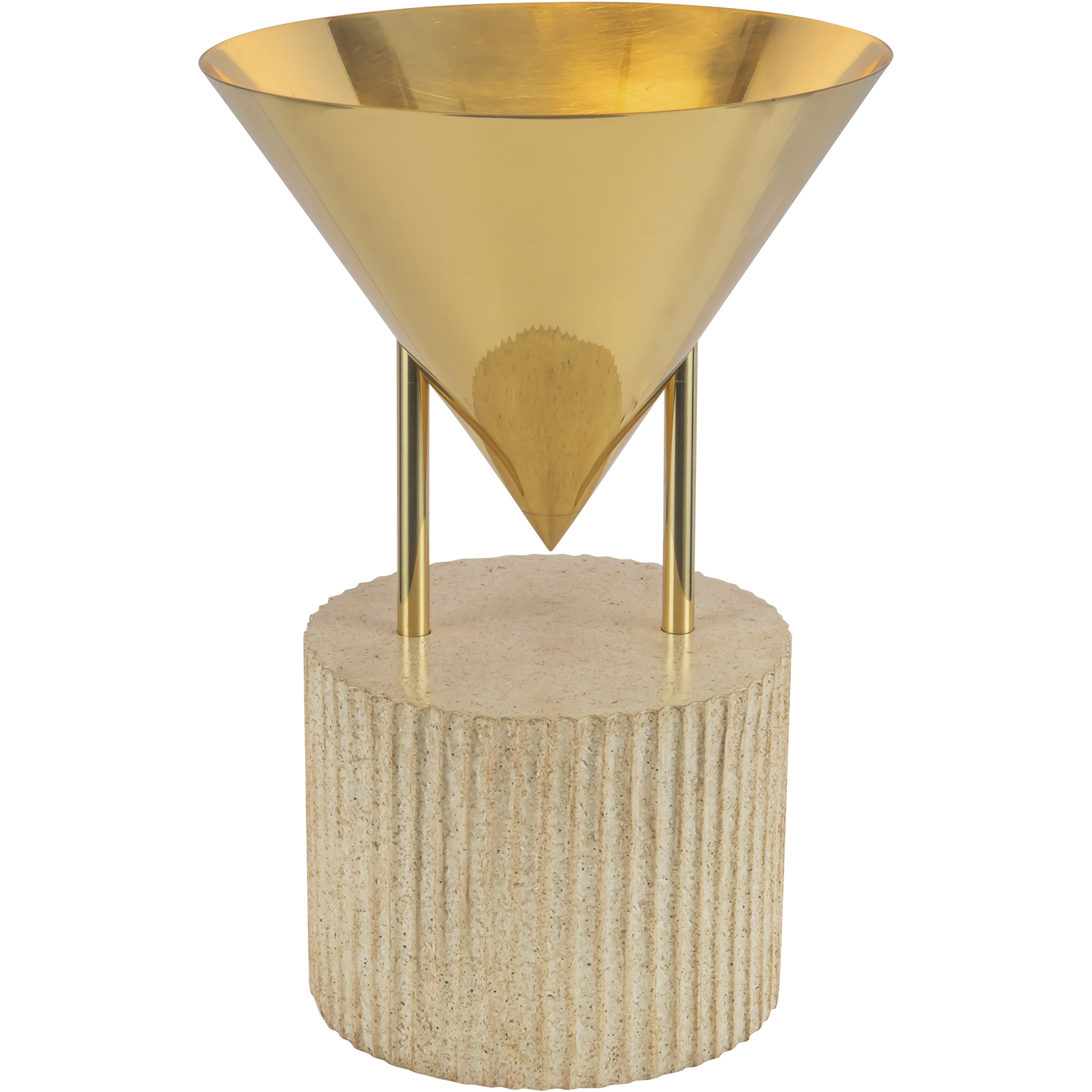 Versus 14.75 inch 60 watt Patina Brass Table Lamp Portable Light in Brass Shade