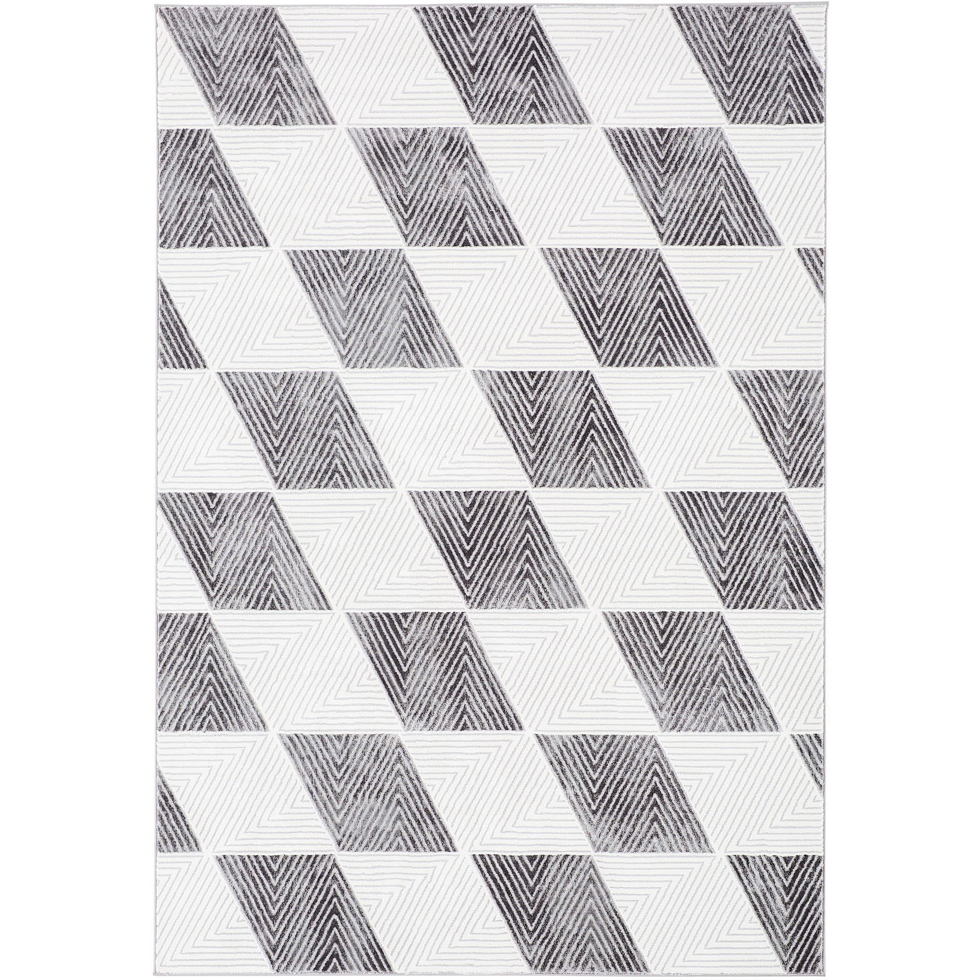 Brenta 158 X 118 inch Black/White Rug in 10 x 13