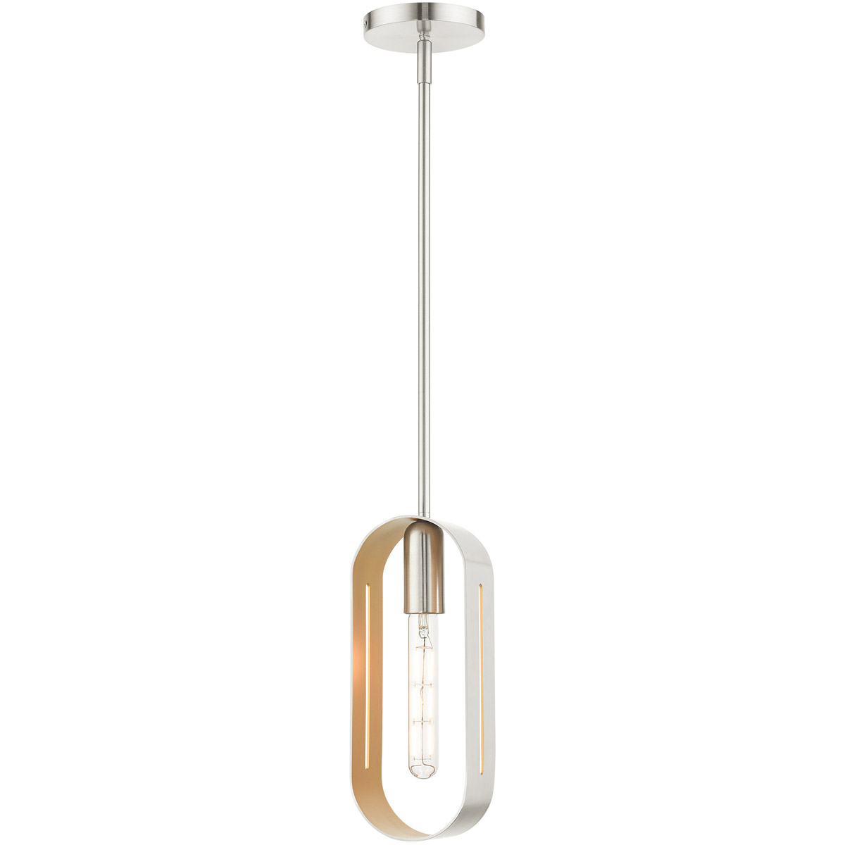 Ravena 1 Light 5.13 inch Brushed Nickel Pendant Ceiling Light