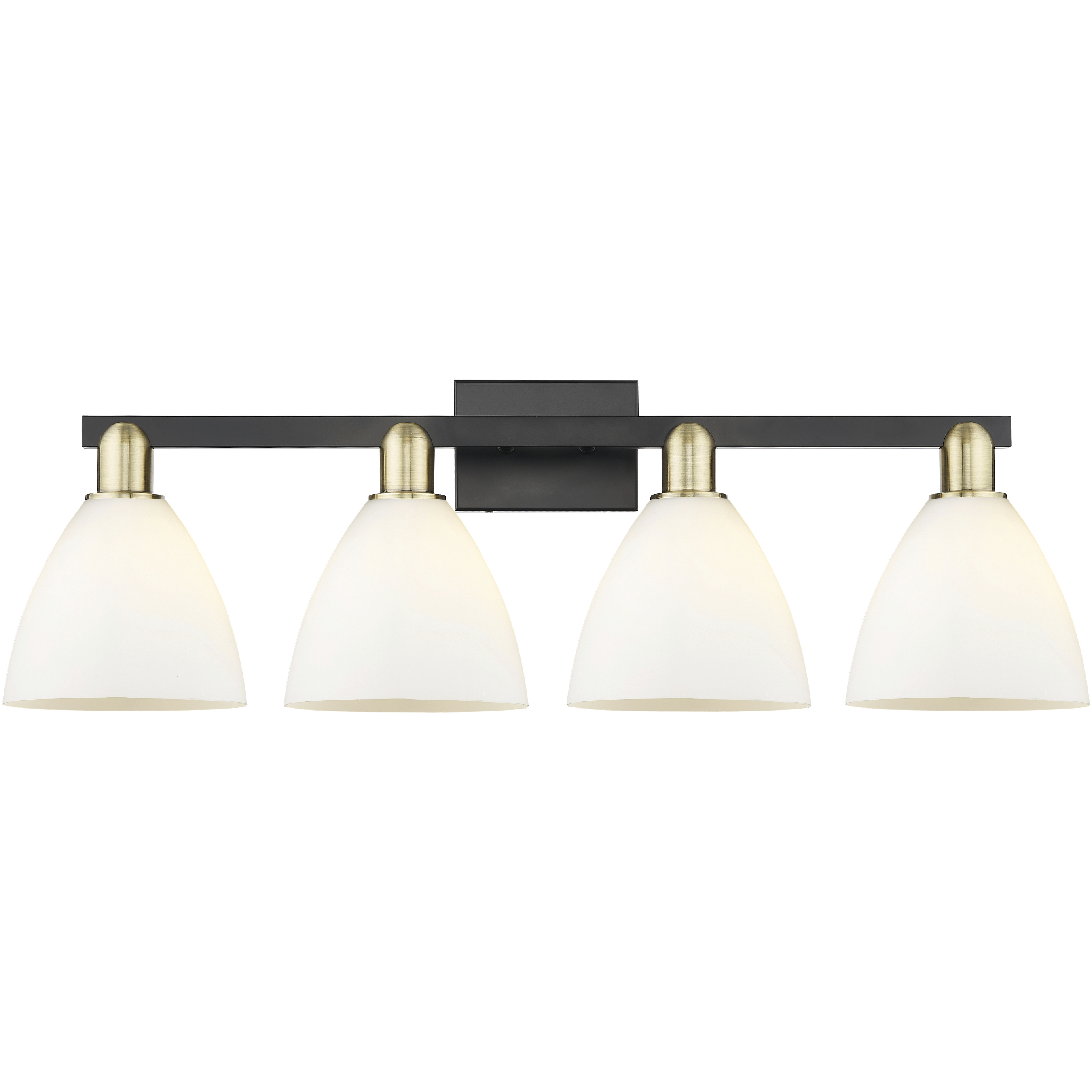 Arcadia Bristol 4 Light 35 inch Black Antique Brass Bath Vanity Light Wall Light