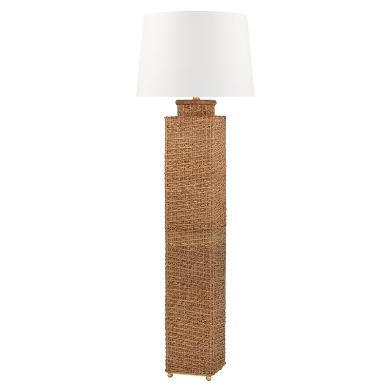 Weaver 66.75 inch 100 watt Gold Leaf Floor Lamp Portable Light