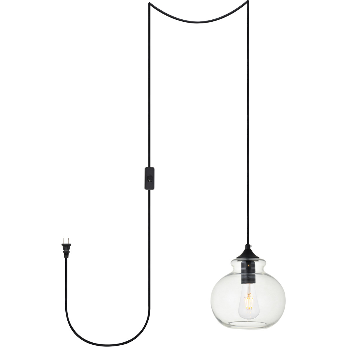 Destry 1 Light 8 inch Black Pendant Ceiling Light
