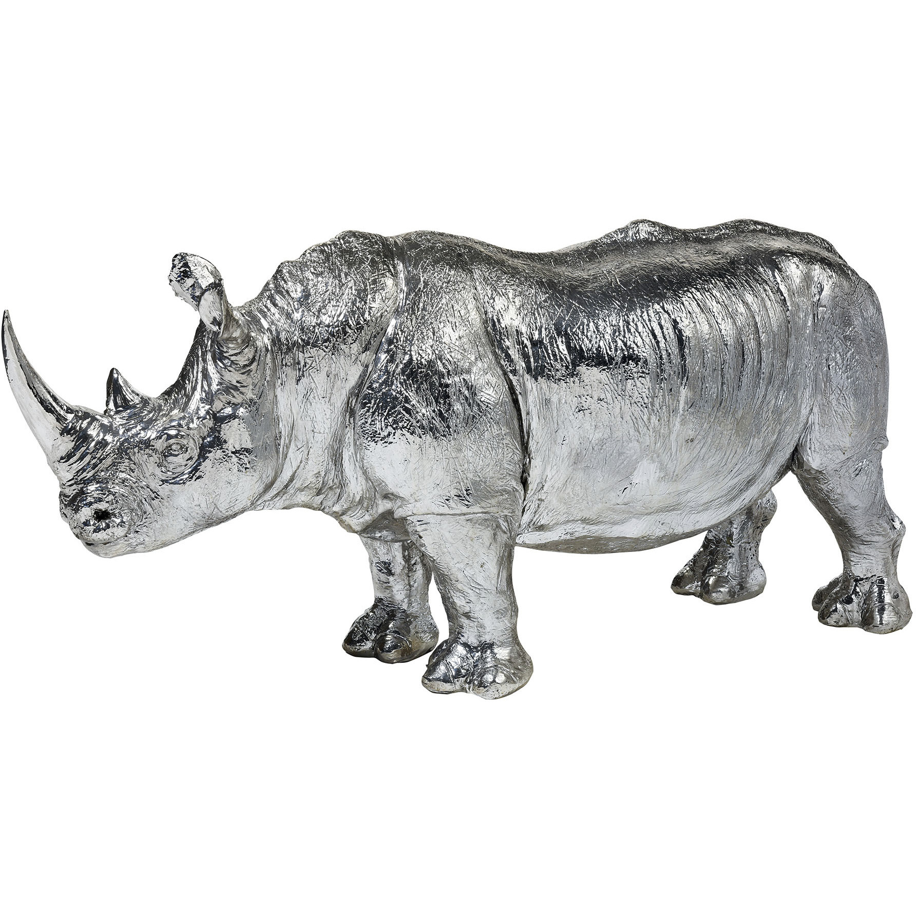 Elk Home 3212-1049 Rhino Silver Ornamental Accessory, Sculpture