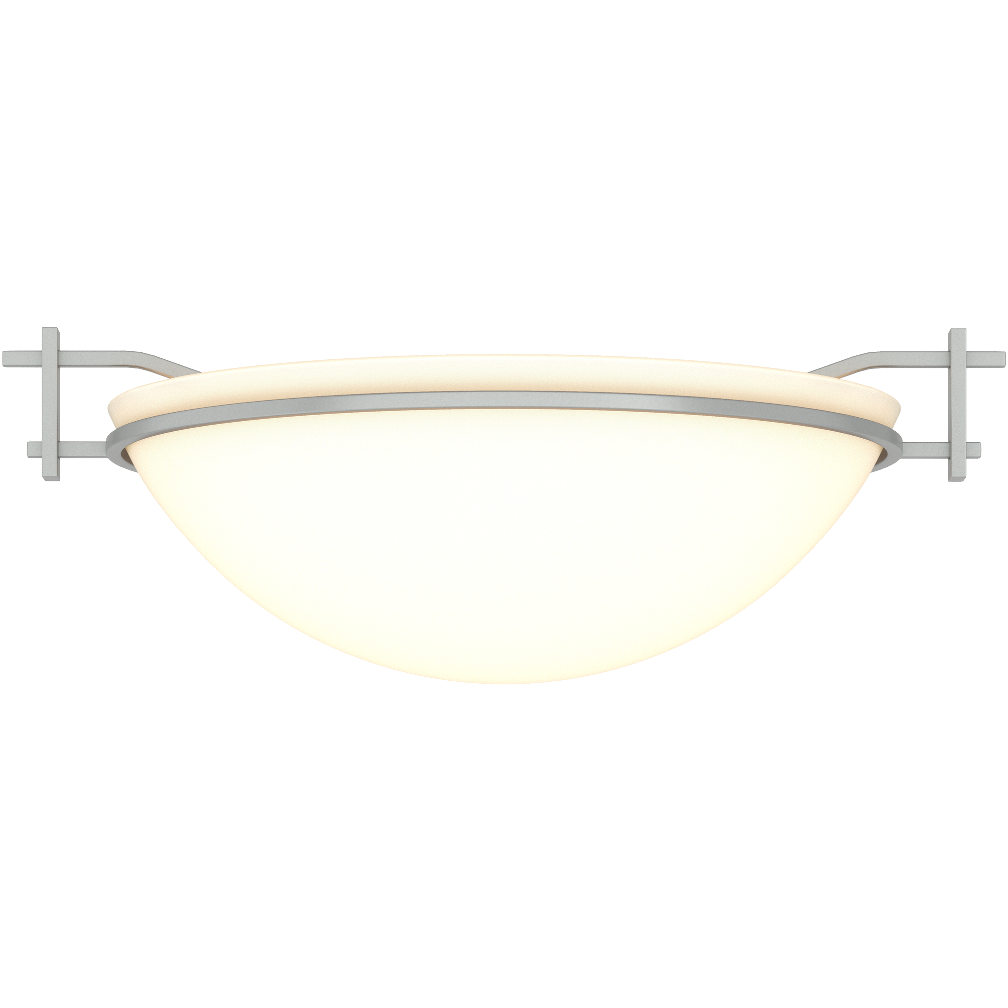 Moonband 1 Light 11.4 inch Vintage Platinum Semi-Flush Ceiling Light in Opal
