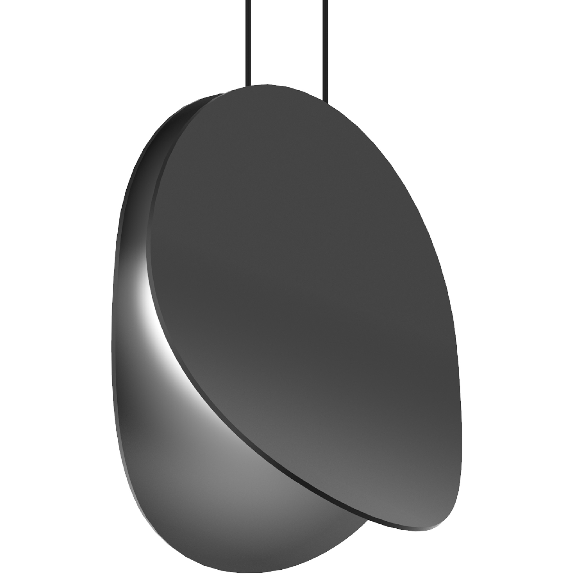 Malibu Discs LED 10 inch Satin Black Pendant Ceiling Light in Add 20 ft. Cord