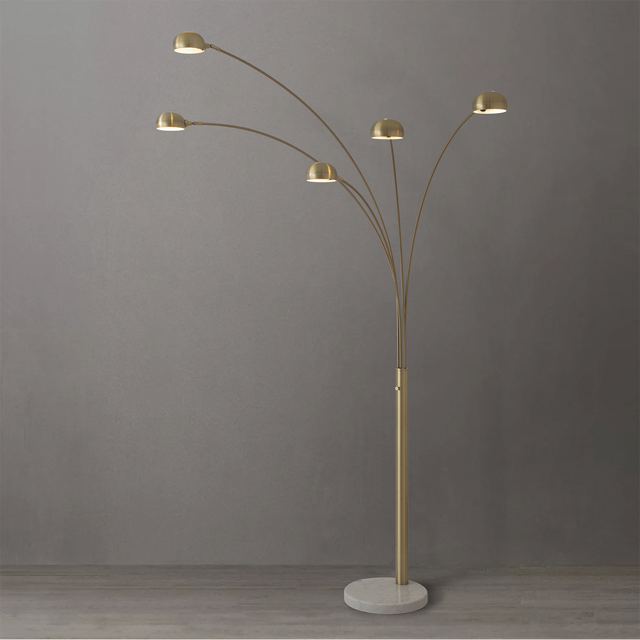 Mushroom 85 inch 4 watt Black Nickel Arc Floor Lamp Portable Light