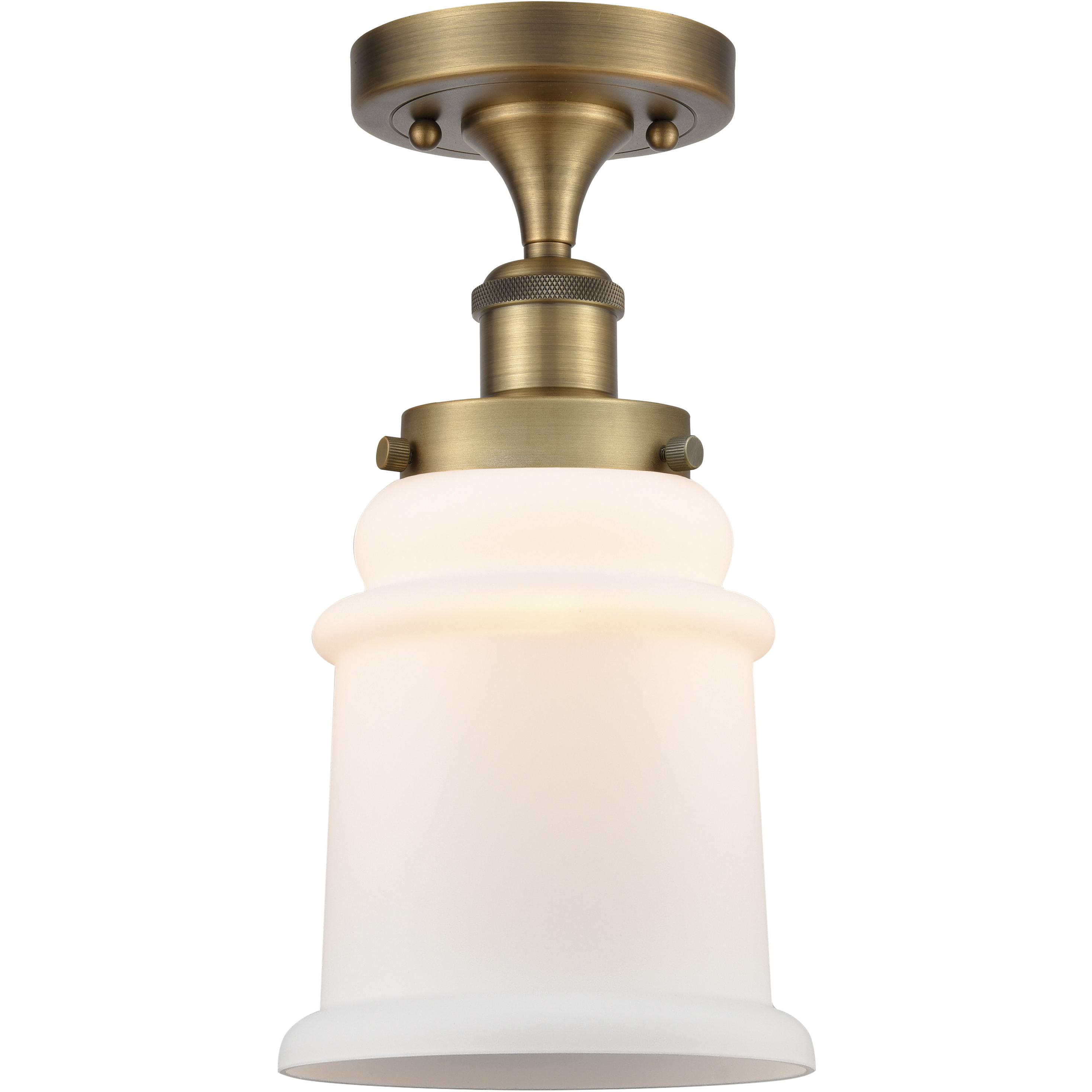 Canton 1 Light 6 inch Brushed Brass Semi-Flush Mount Ceiling Light