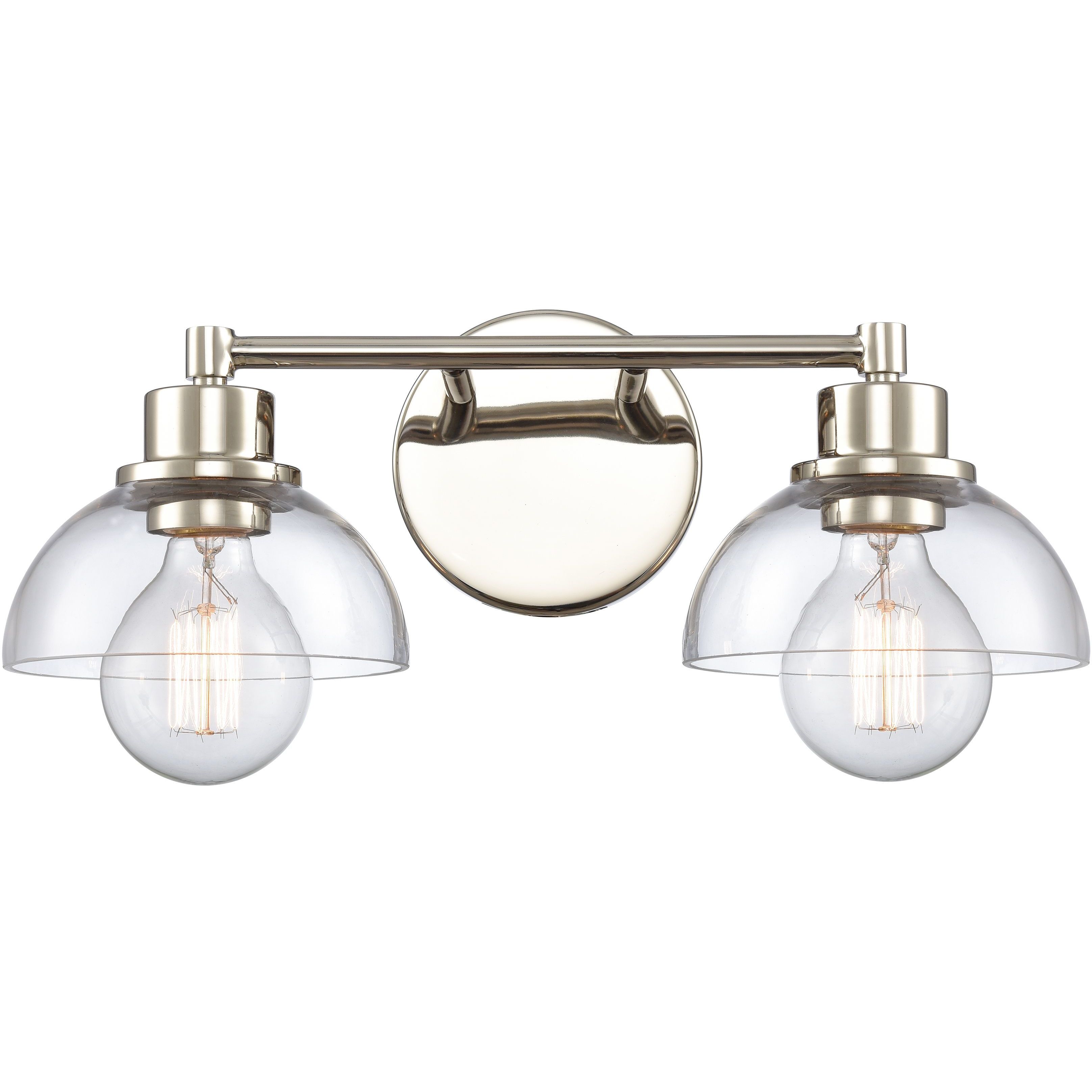 Julian Vanity Light Wall Light in Polished Nickel