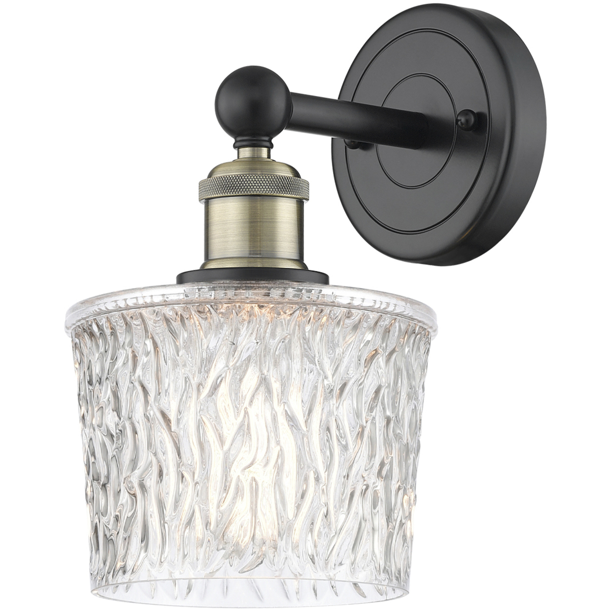 Niagra Sconce Wall Light in Black Antique Brass