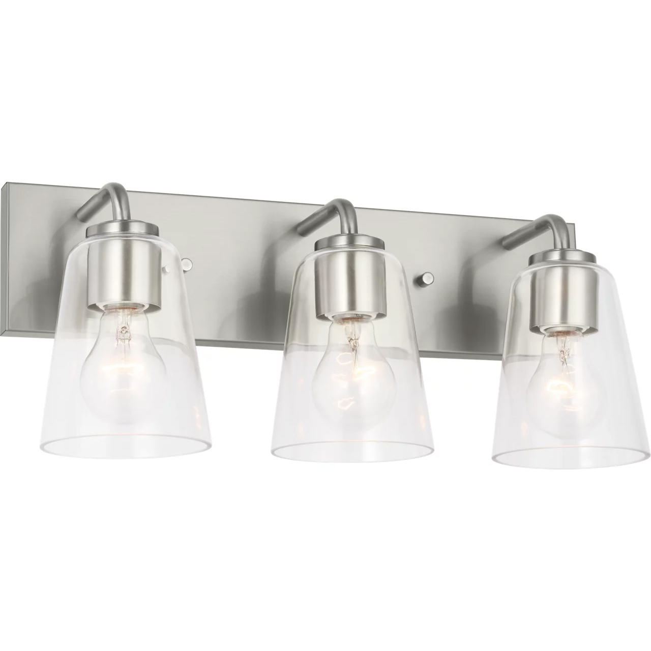 Miles 3 Light 18 inch Brushed Nickel Vanity Light Wall Light, Large