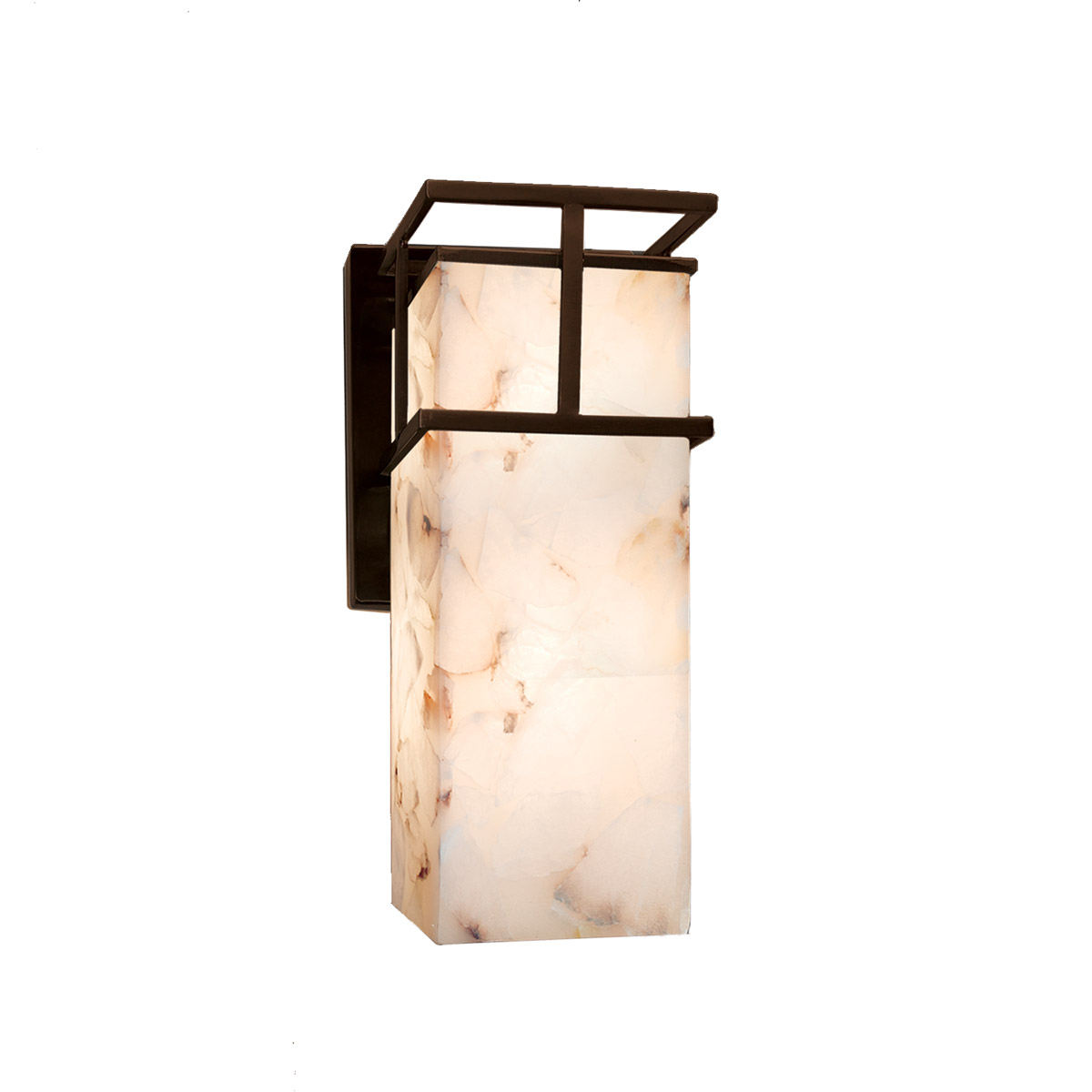 Alabaster Rocks Wall Sconce Wall Light in Dark Bronze