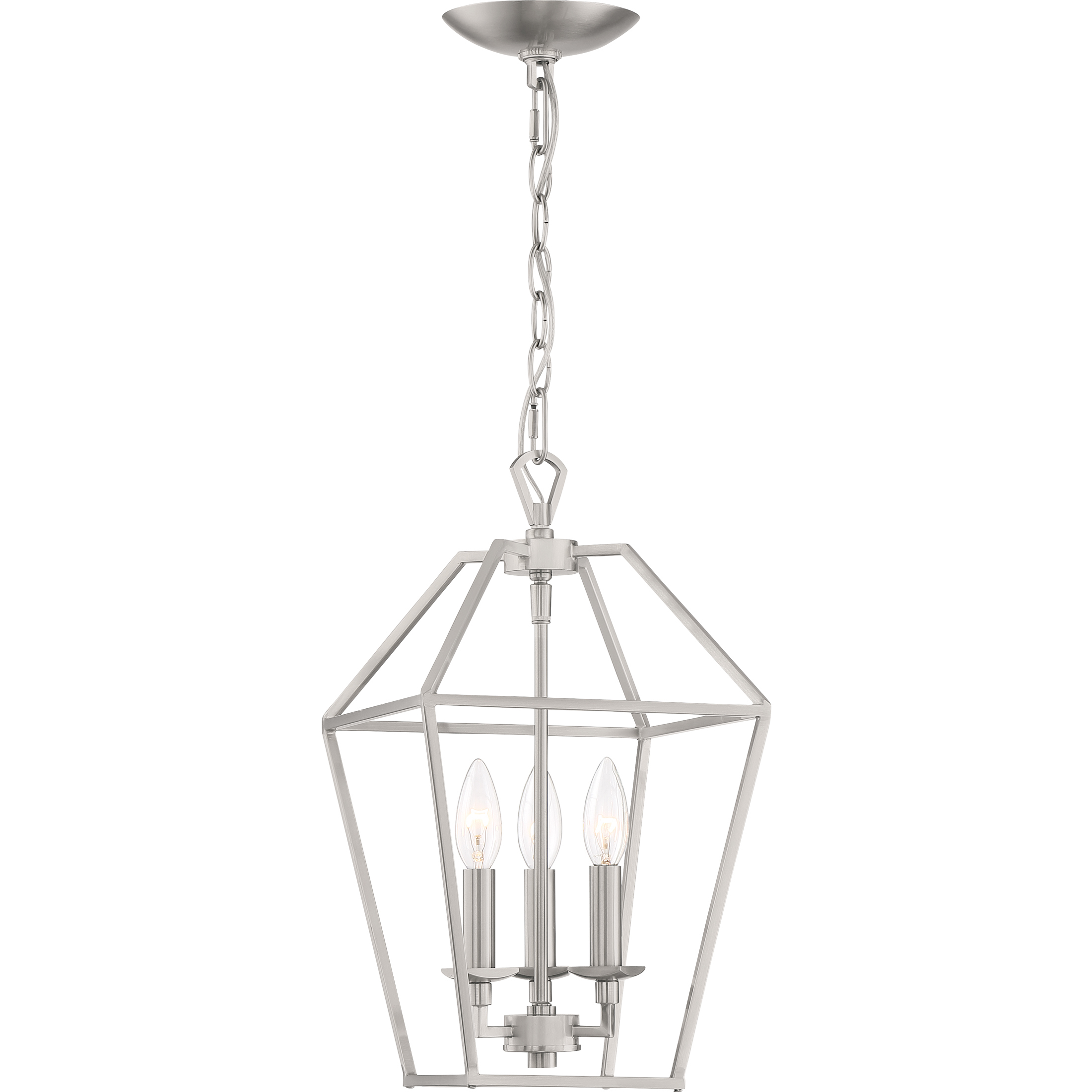 Aviary 3 Light 9.5 inch Brushed Nickel Foyer Chandelier Ceiling Light