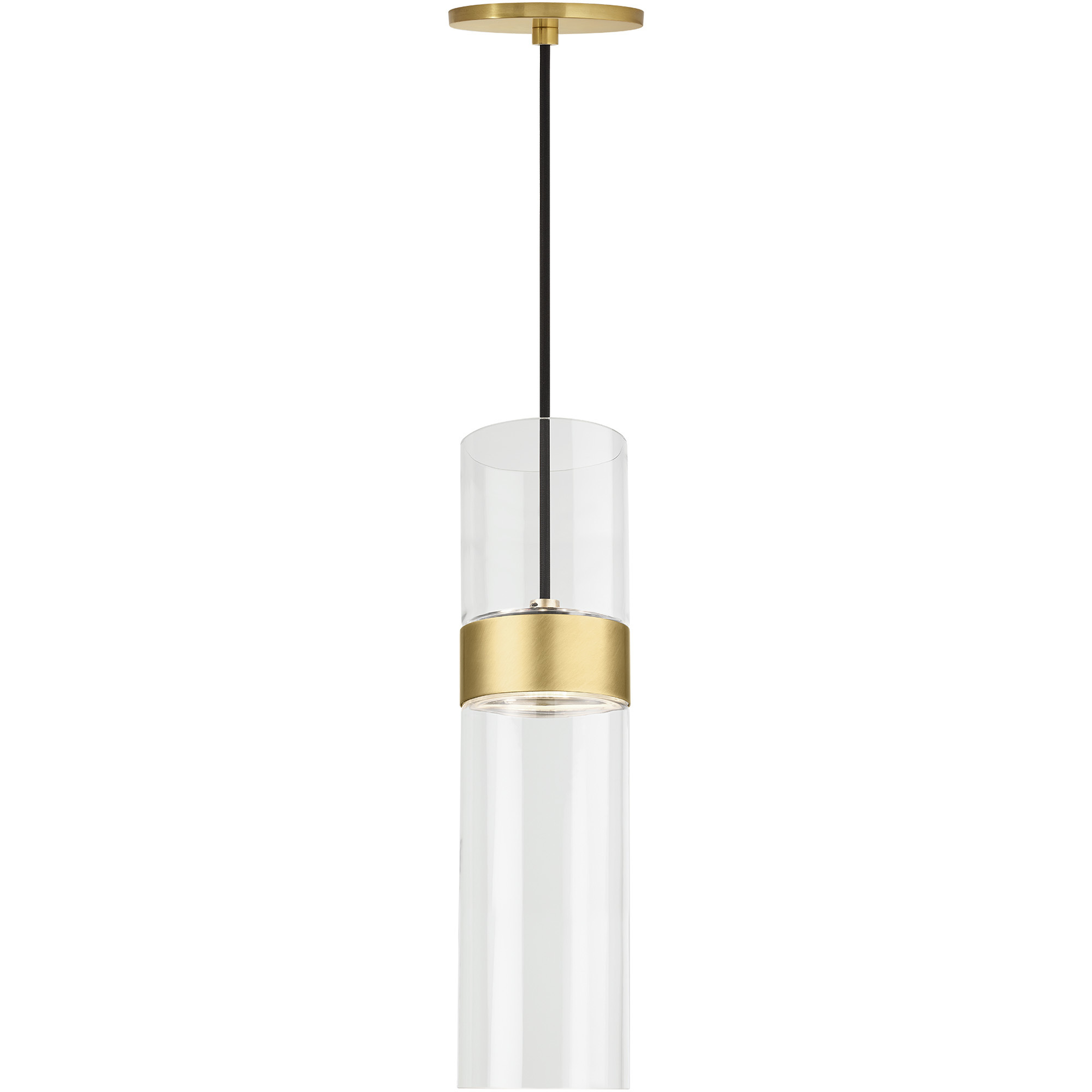 Sean Lavin Manette LED Natural Brass Pendant Ceiling Light, Integrated LED