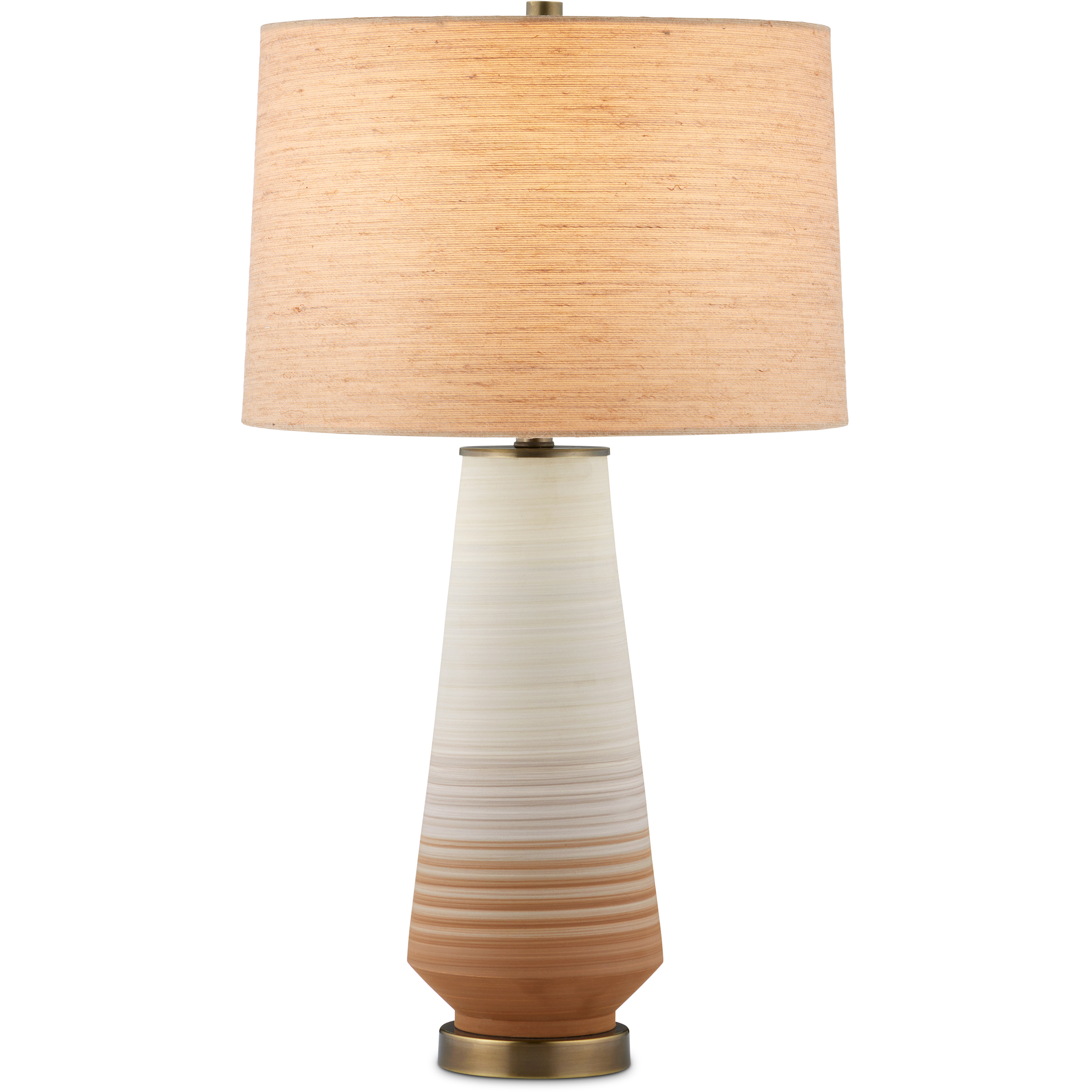 Geologie 28 inch 150 watt Beige/Pale Gray/Brown/Antique Brass Table Lamp Portable Light
