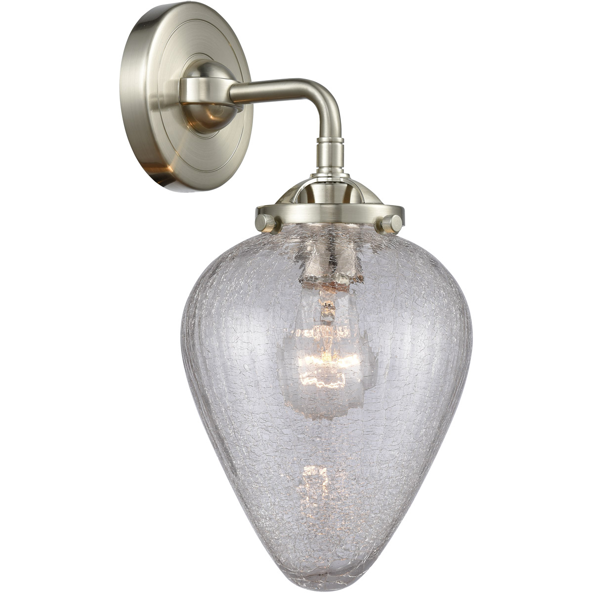 Nouveau Geneseo 1 Light 7 inch Brushed Satin Nickel Sconce Wall Light, Nouveau