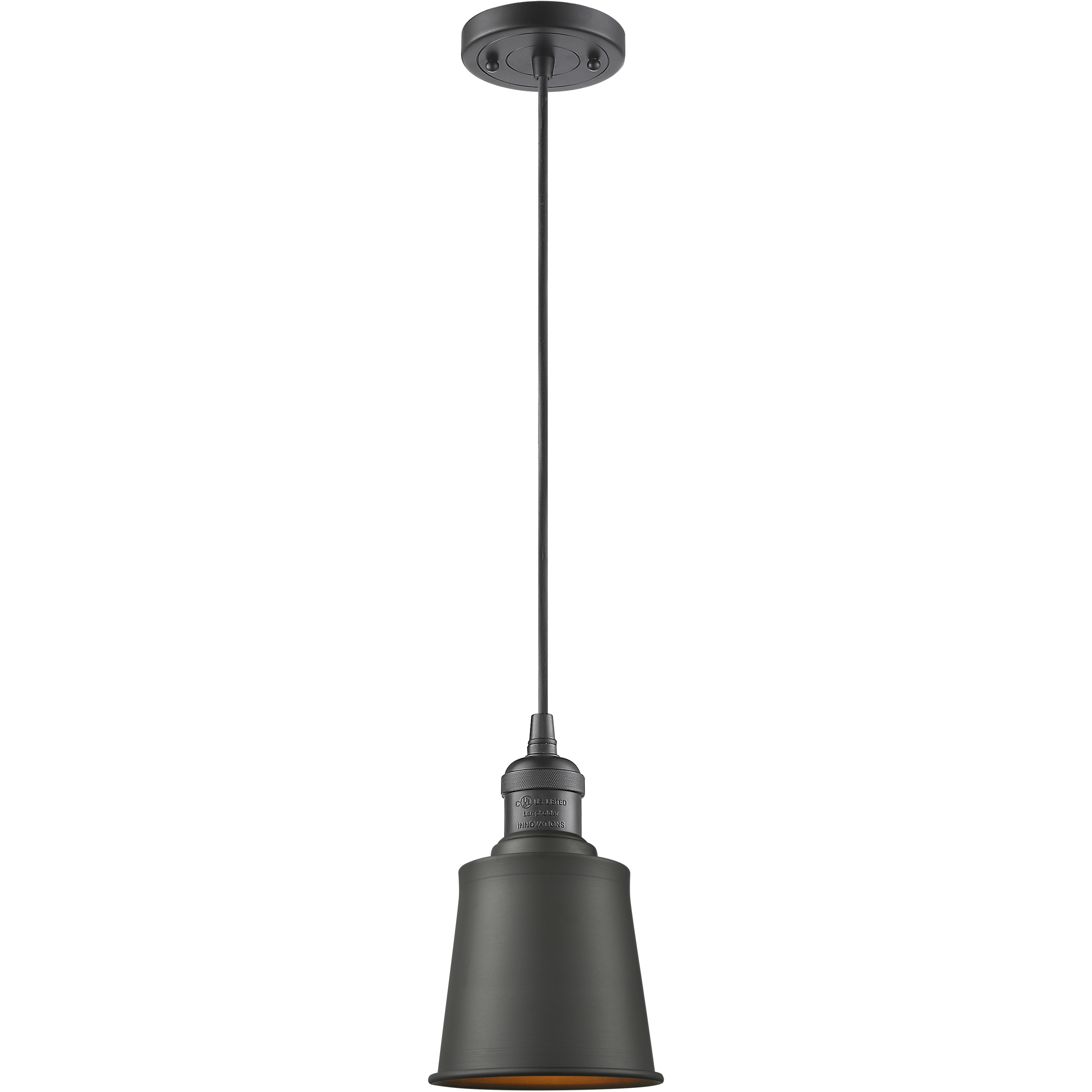 Franklin Restoration Addison 1 Light 5 inch Oil Rubbed Bronze Mini Pendant Ceiling Light in Incandescent, Franklin Restoration