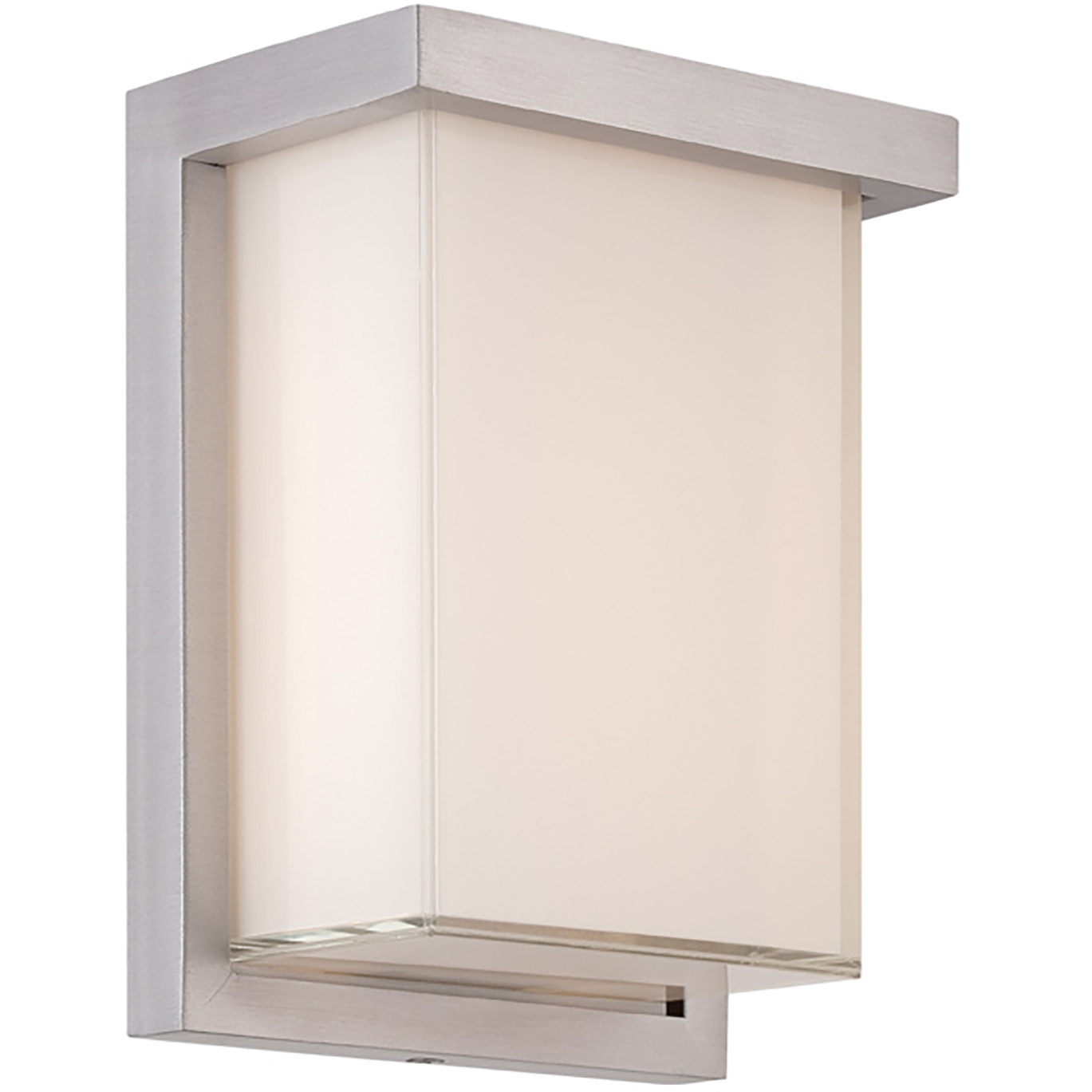 Ledge LED 8 inch Brushed Aluminum Outdoor Wall Light in 3500K, 8in.
