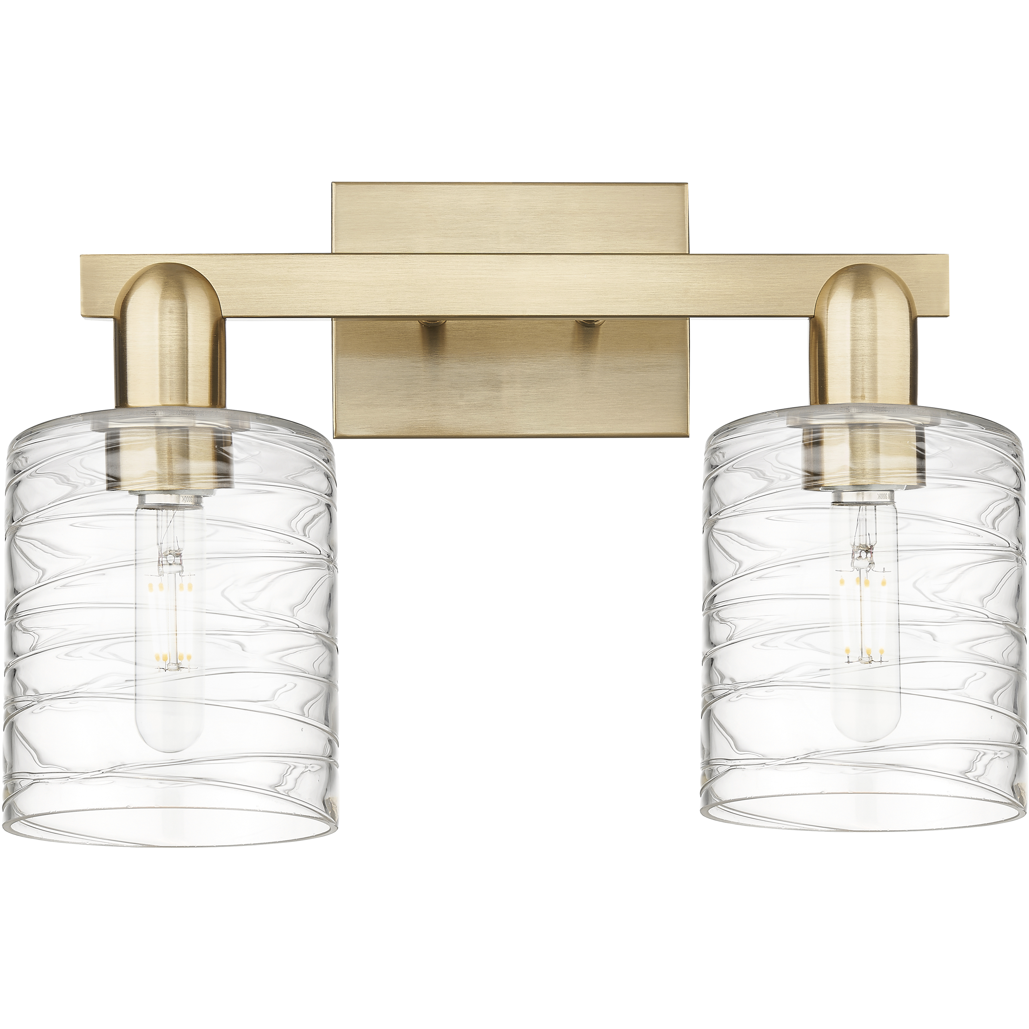 Arcadia Cobbleskill 2 Light 16 inch Champagne Bronze Bath Vanity Light Wall Light in Deco Swirl