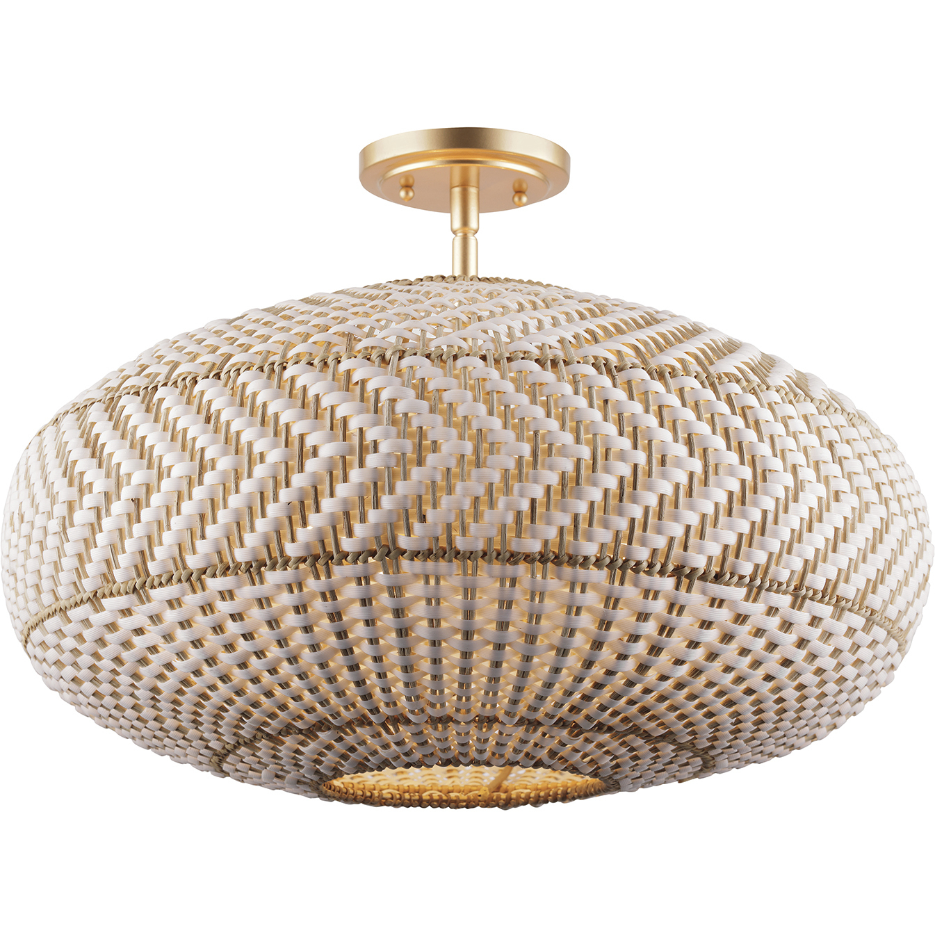 Zanzibar 4 Light 22 inch Soft Gold Semi Flush Ceiling Light