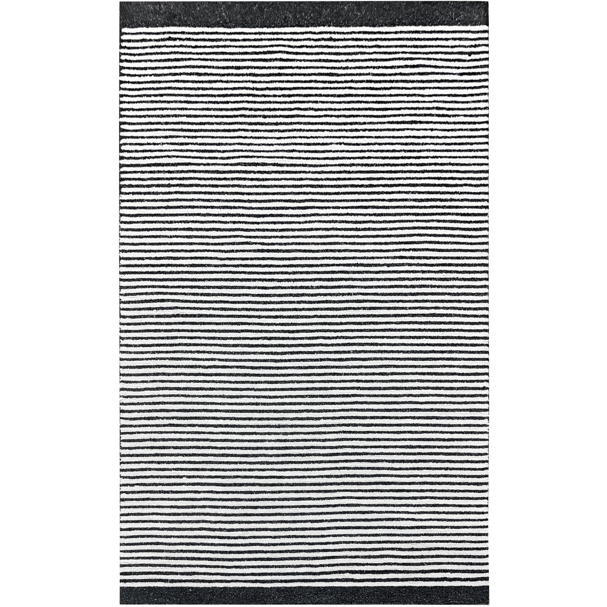 Myra 36 X 24 inch Black/White Rug in 2 x 3