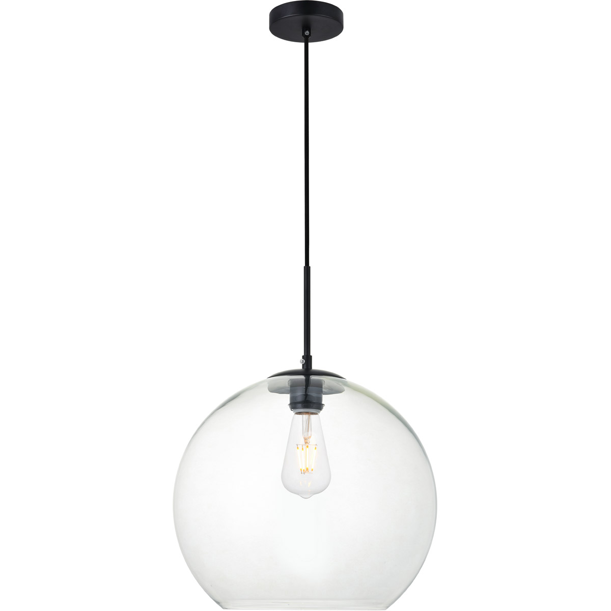 Huntington 1 Light 13.8 inch Black Pendant Ceiling Light