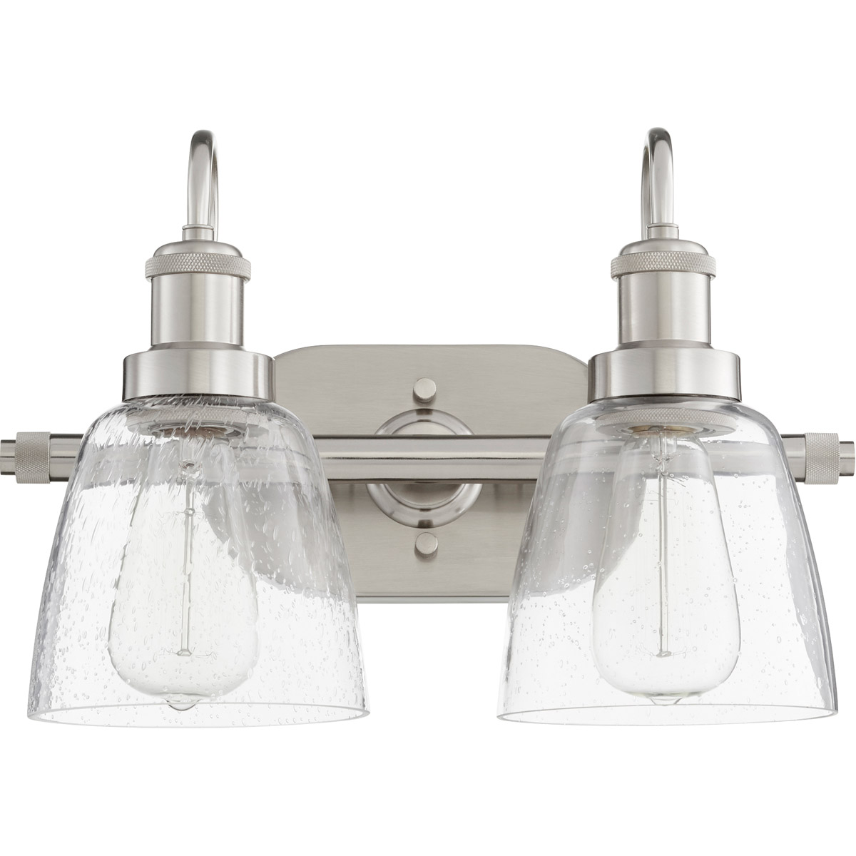 Fort Worth 2 Light 17.75 inch Satin Nickel Vanity Light Wall Light