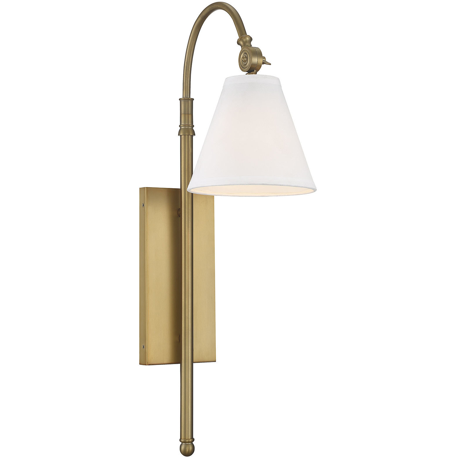 Rutland 11.5 inch 60 watt Warm Brass Adjustable Wall Sconce Wall Light, Essentials