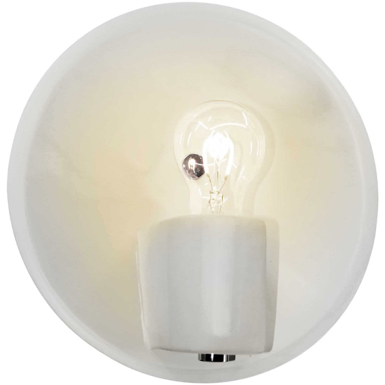 Ambiance Collection 1 Light Gloss White and Gloss White with Polished Brass Wall Sconce Wall Light