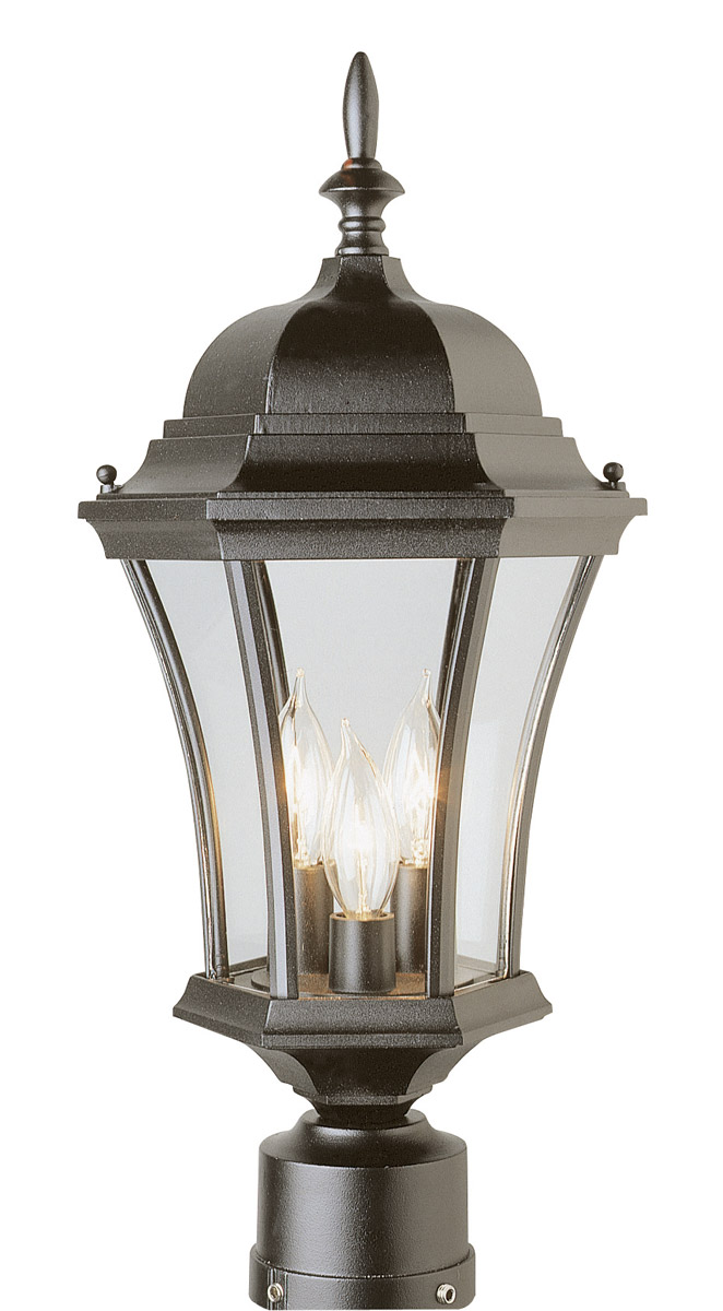 Summerville 3 Light 21 inch Rust Outdoor Postmount Lantern