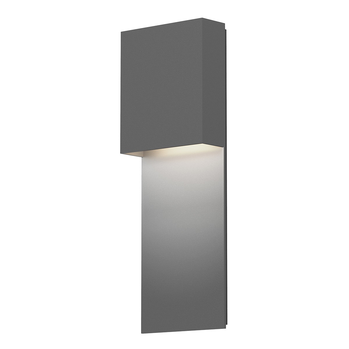 Flat Box LED 17 inch Textured Gray Indoor-Outdoor Sconce