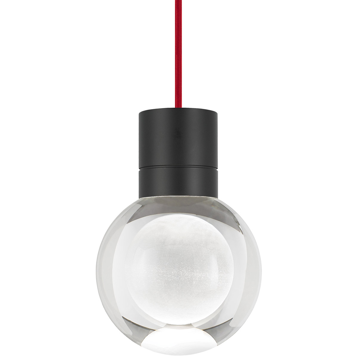 Sean Lavin Mina LED 5 inch Black Pendant Ceiling Light in 11, Red Cord, LED 90 CRI 2200K-3000K, Integrated LED