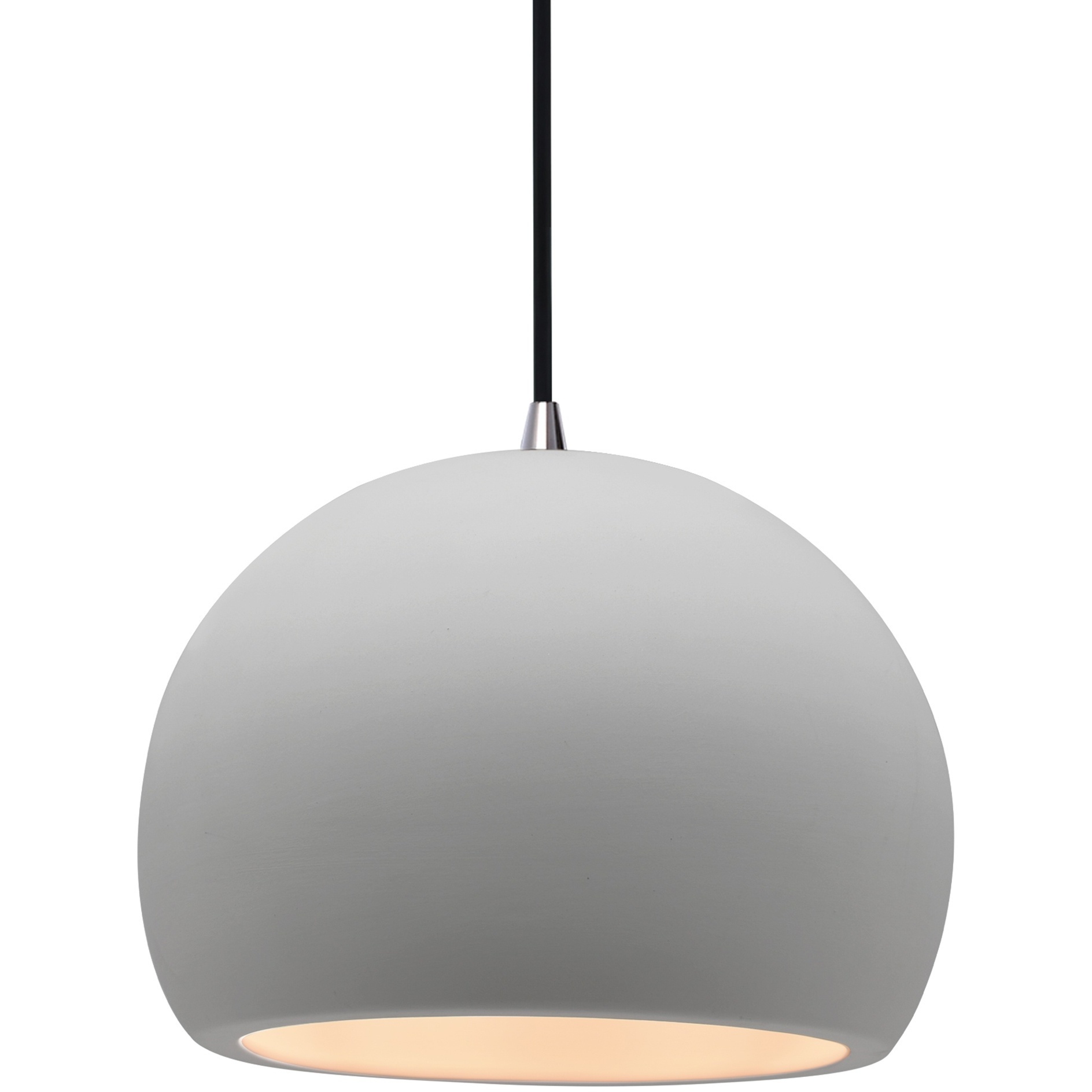 Radiance 1 Light 10 inch Bisque and Brushed Nickel Pendant Ceiling Light