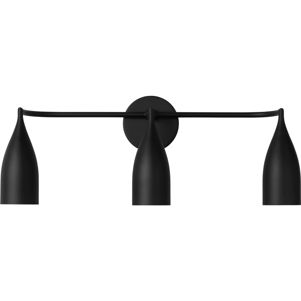 Maya 3 Light 26.13 inch Midnight Black Vanity Light Wall Light, Medium
