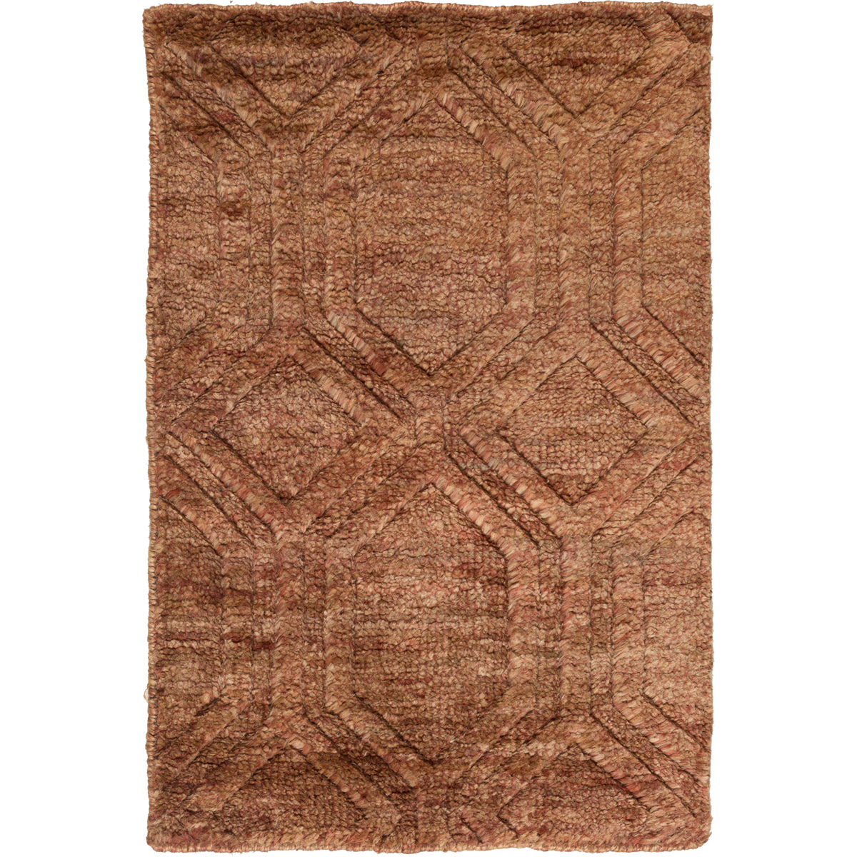 Galloway 36 X 24 inch Rust, Khaki, Dark Brown Rug